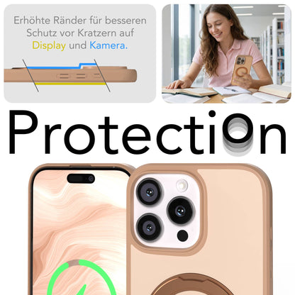 iPhone 16 Pro Max Bumper Hülle mit drehbarem Ring und MagSafe Funktion 