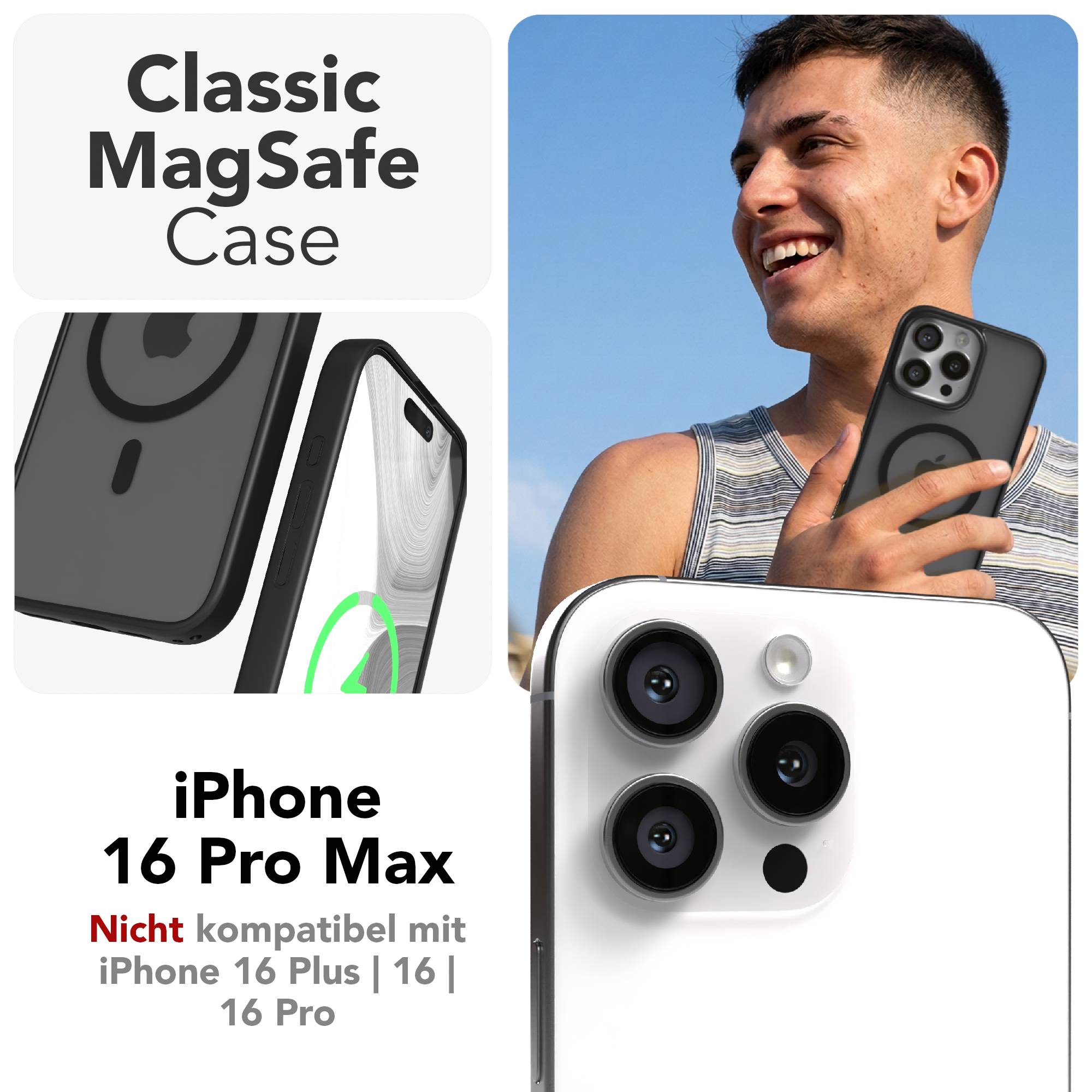 iPhone 16 Pro Max Bumper Hülle mit MagSafe von EAZY CASE 