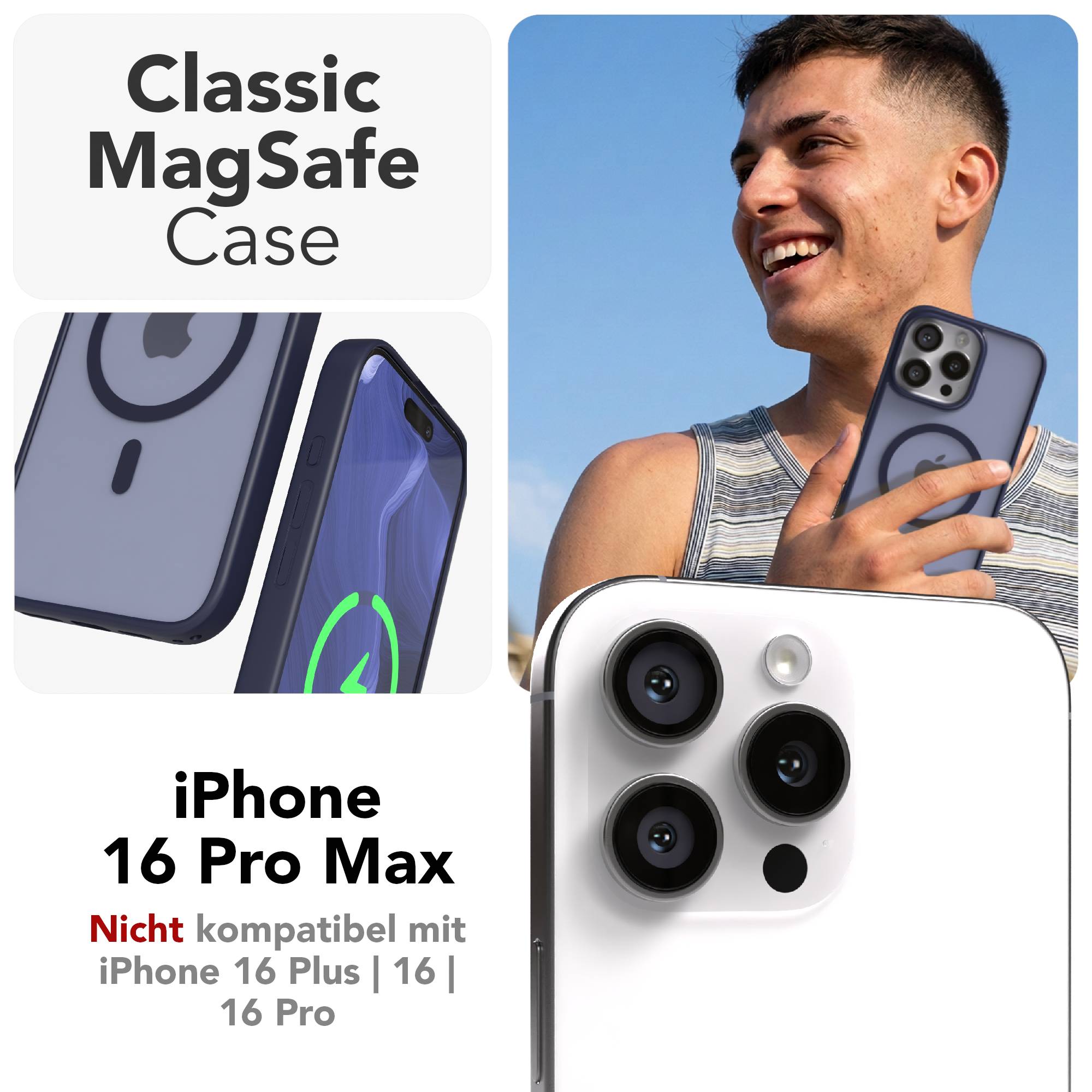 iPhone 16 Pro Max Bumper Hülle mit MagSafe von EAZY CASE 