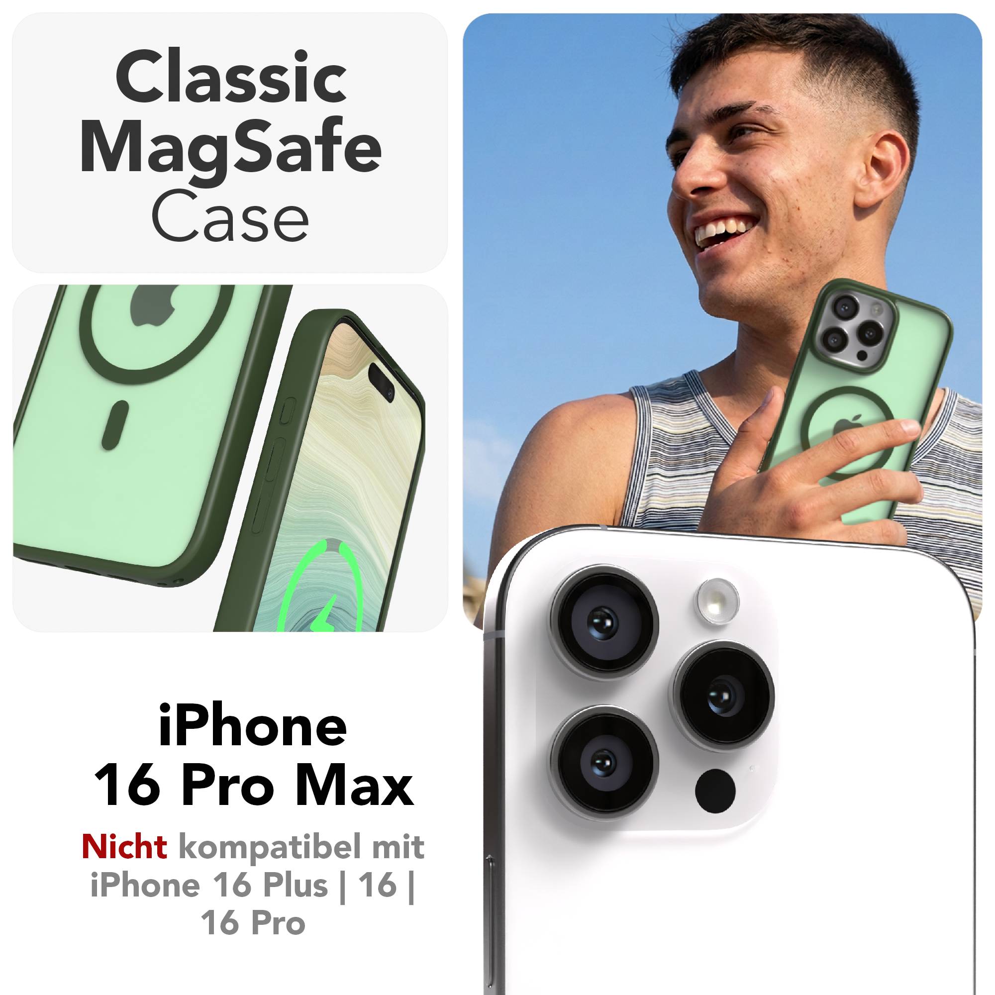 iPhone 16 Pro Max Bumper Hülle mit MagSafe von EAZY CASE 