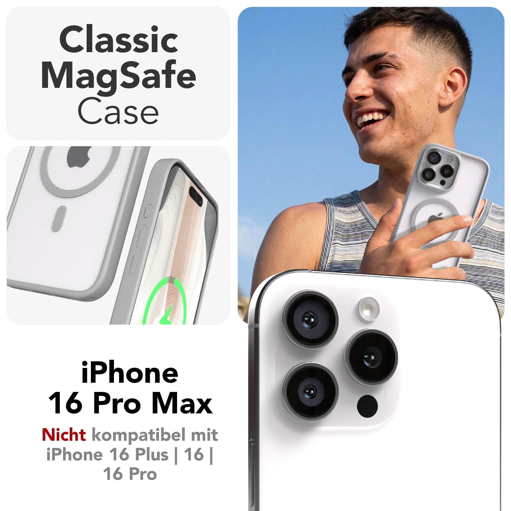 iPhone 16 Pro Max Bumper Hülle mit MagSafe von EAZY CASE 