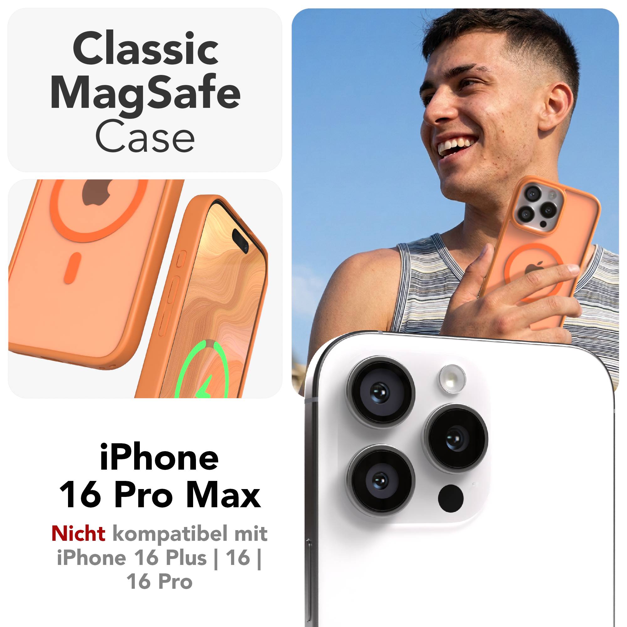 iPhone 16 Pro Max Bumper Hülle mit MagSafe von EAZY CASE 