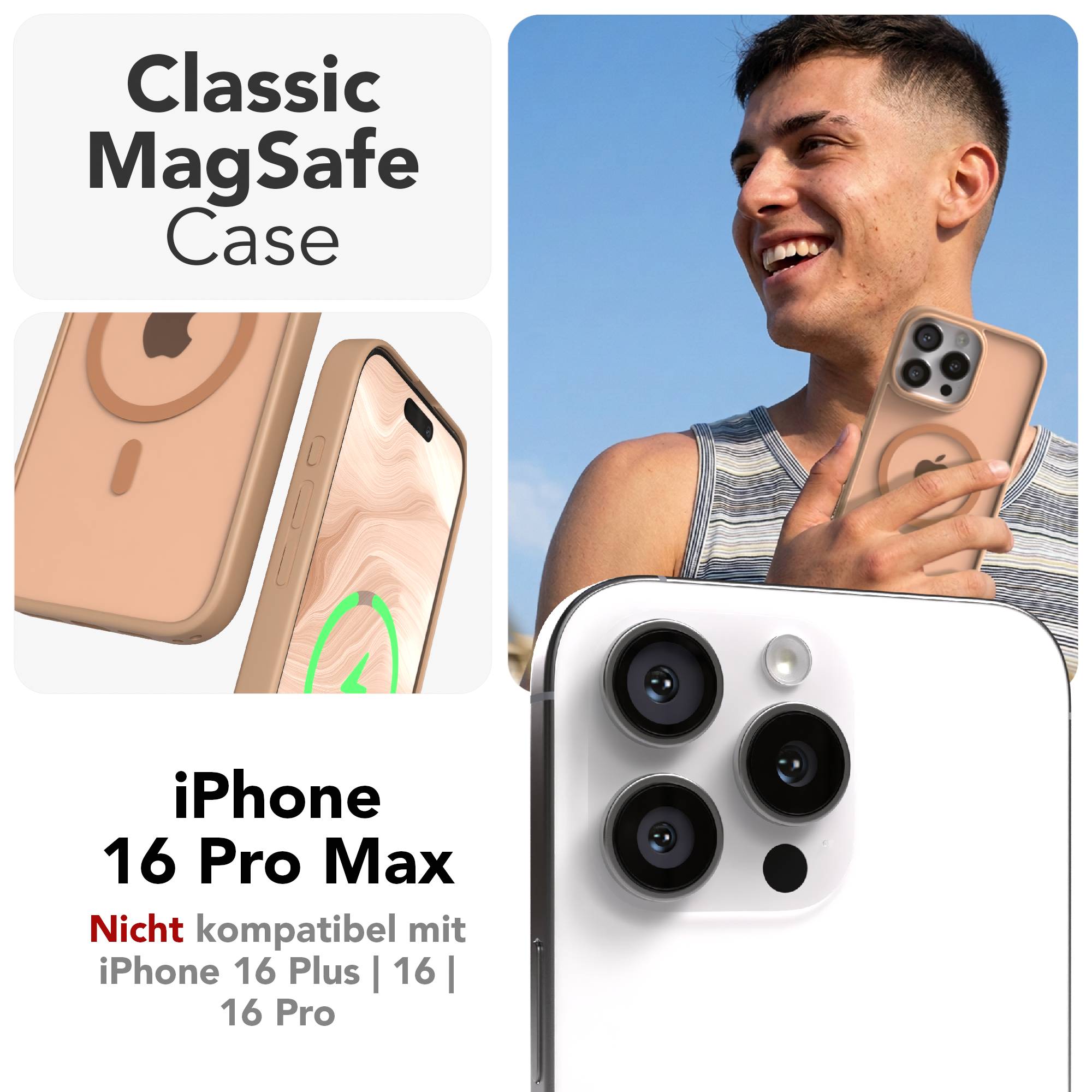 iPhone 16 Pro Max Bumper Hülle mit MagSafe von EAZY CASE 