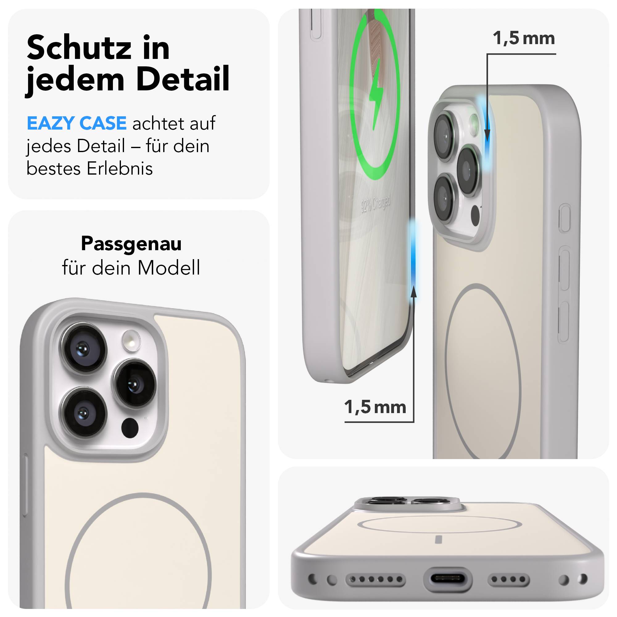 iPhone 16 Pro Max Bumper Hülle mit MagSafe Magnetring 