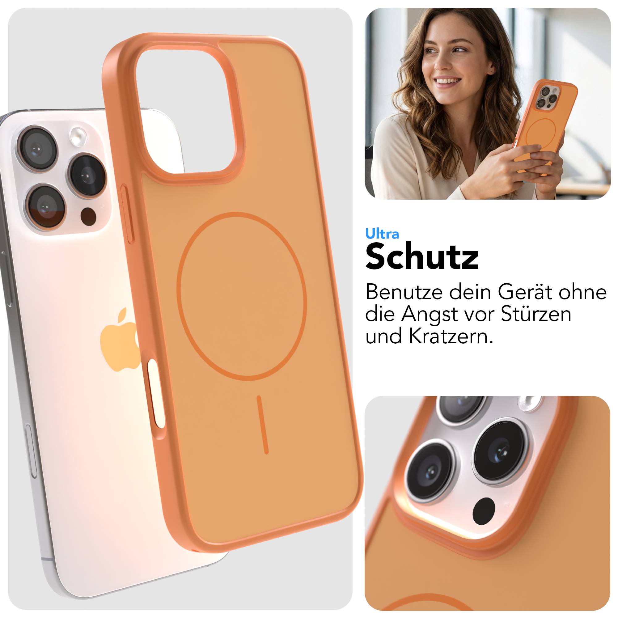 iPhone 16 Pro Max Bumper Hülle mit MagSafe Magnetring 