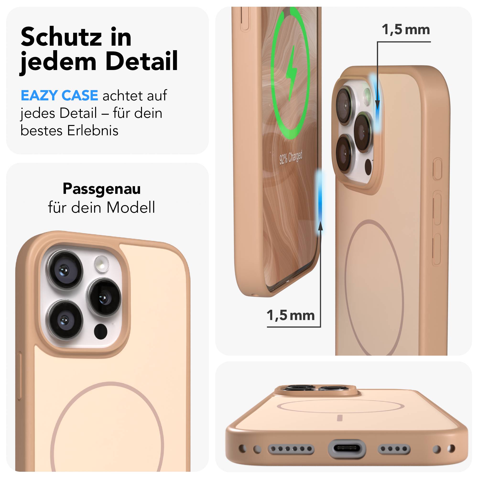 iPhone 16 Pro Max Bumper Hülle mit MagSafe Magnetring 