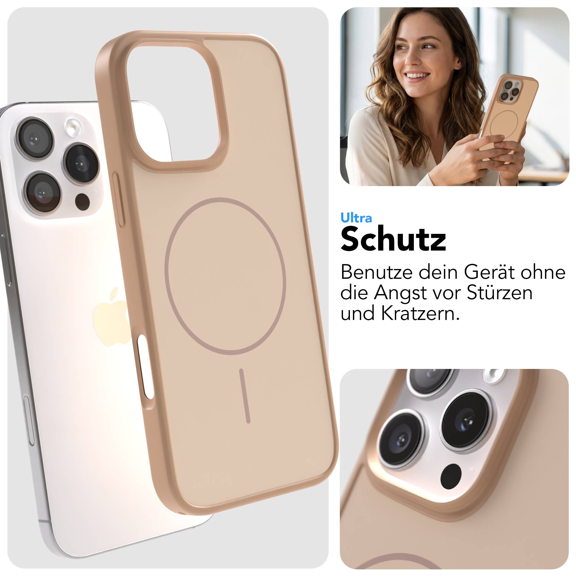 iPhone 16 Pro Max Bumper Hülle mit MagSafe Magnetring 