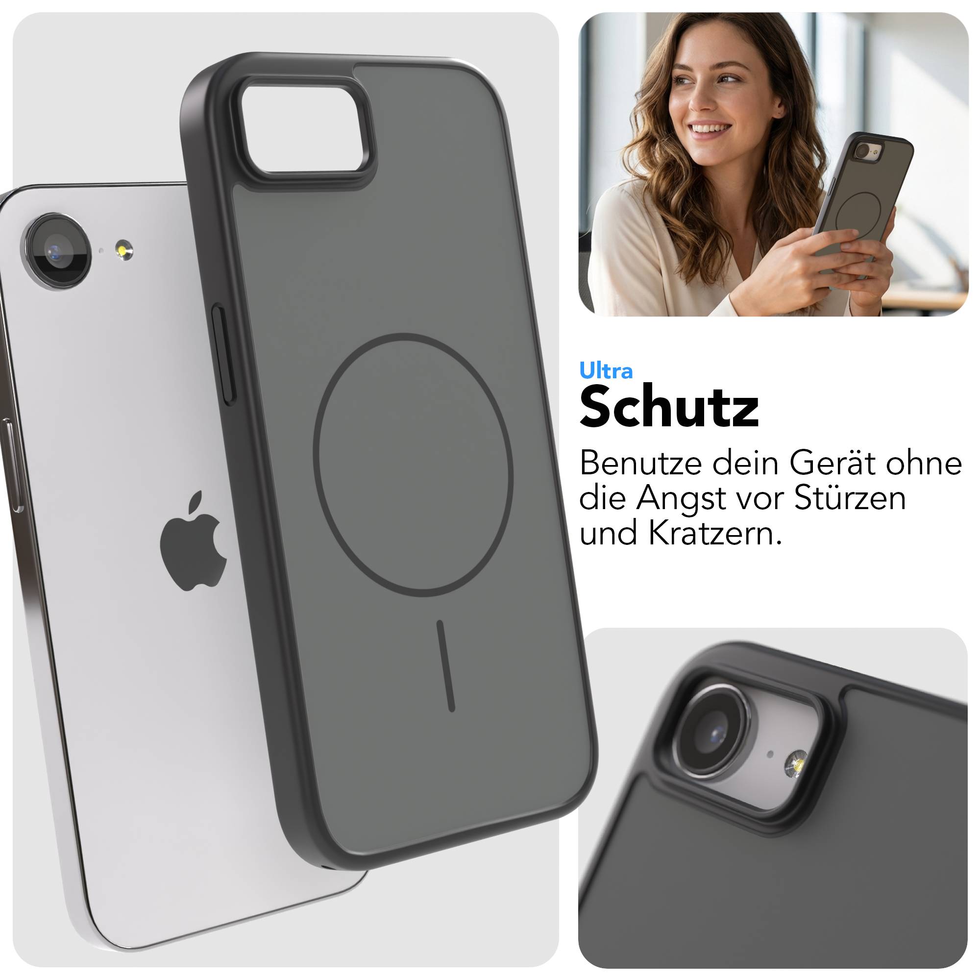 Apple iPhone 16e Bumper Hülle mit MagSafe Magnetring von EAZY CASE 