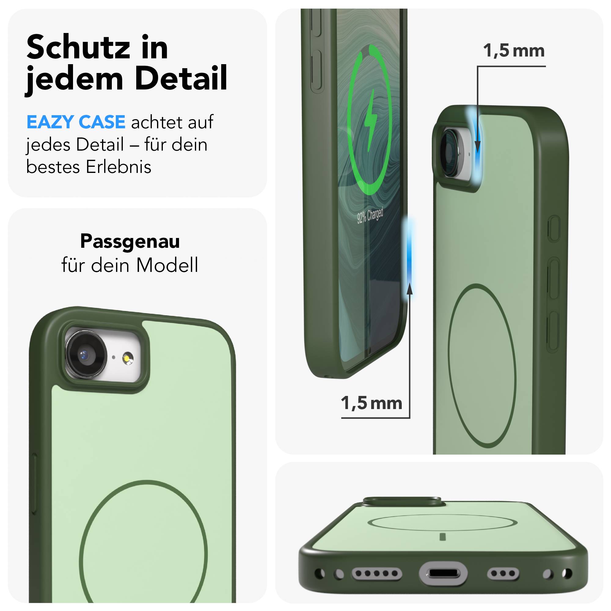 Apple iPhone 16e Bumper Hülle mit MagSafe Magnetring von EAZY CASE 