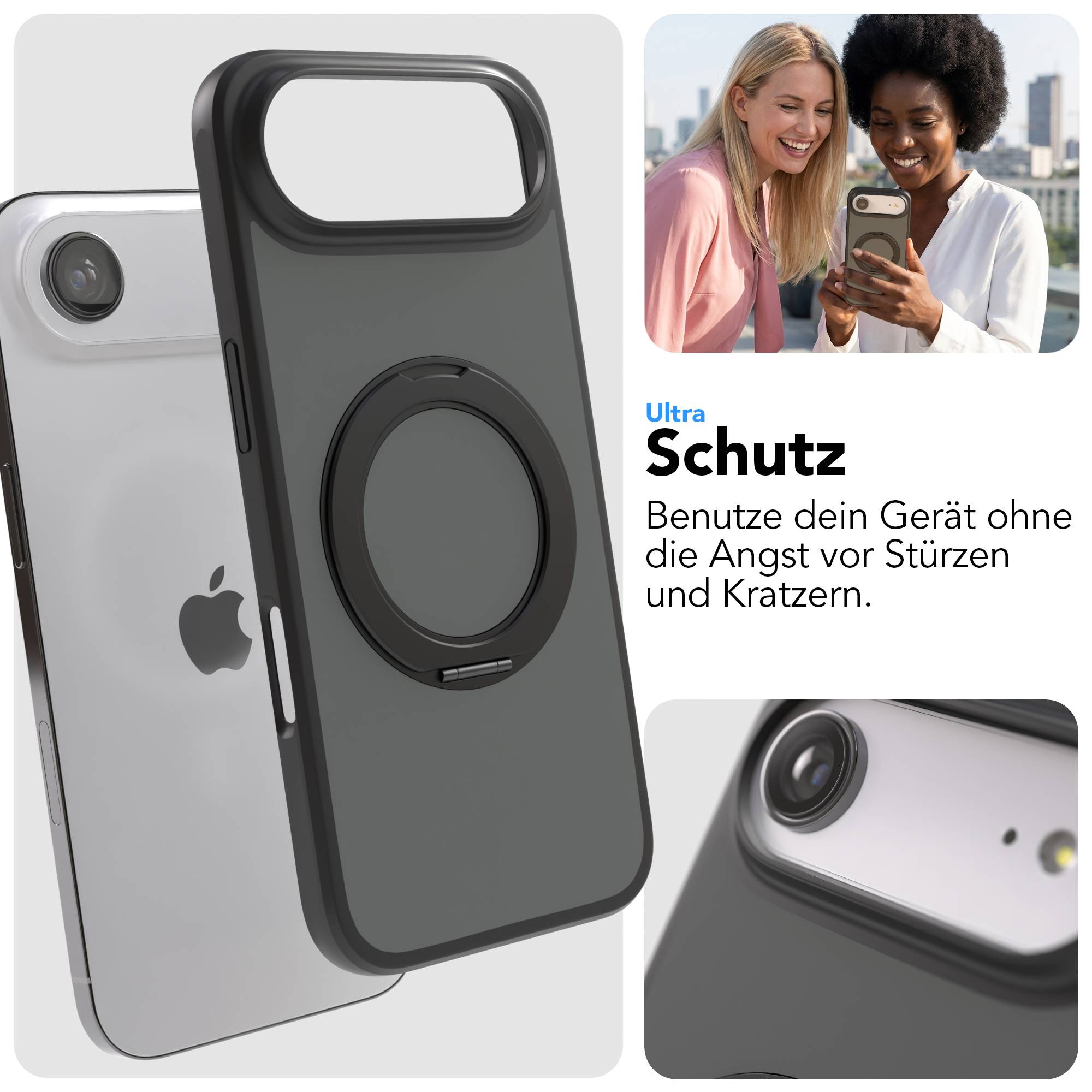 iPhone Air Bumper Hülle mit drehbarem Ring MagSafe Funktion 