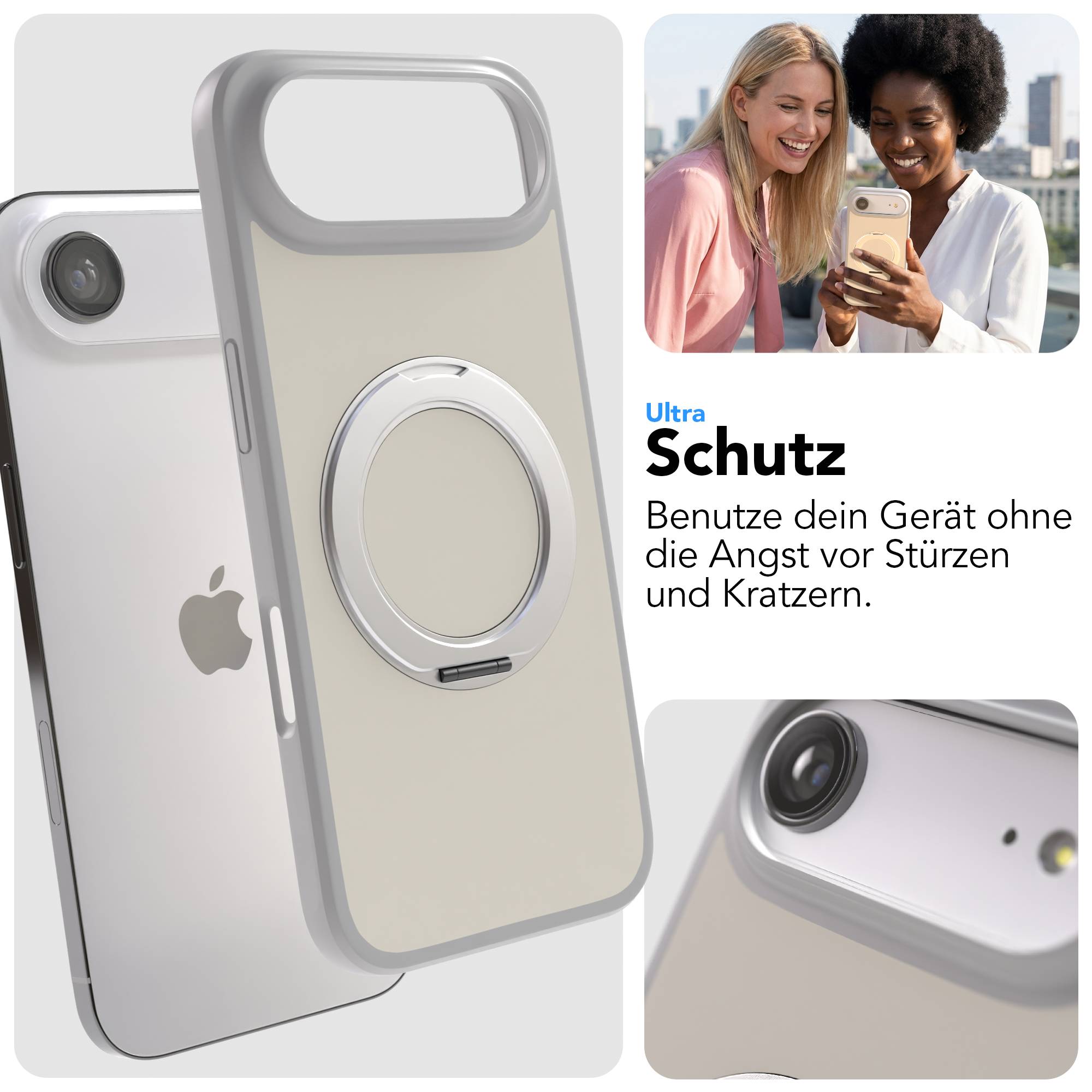 iPhone Air Bumper Hülle mit drehbarem Ring MagSafe Funktion 