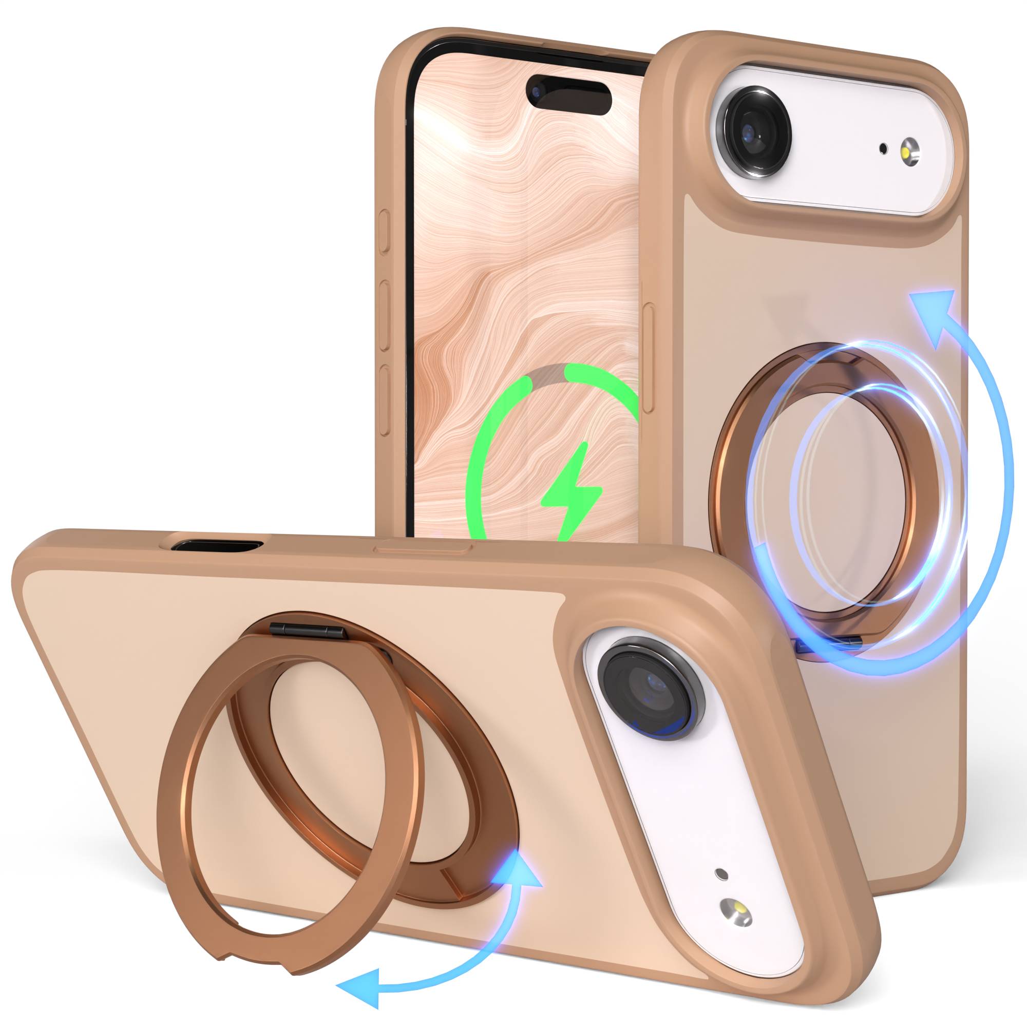 iPhone Air Bumper Hülle mit drehbarem Ring MagSafe Funktion 