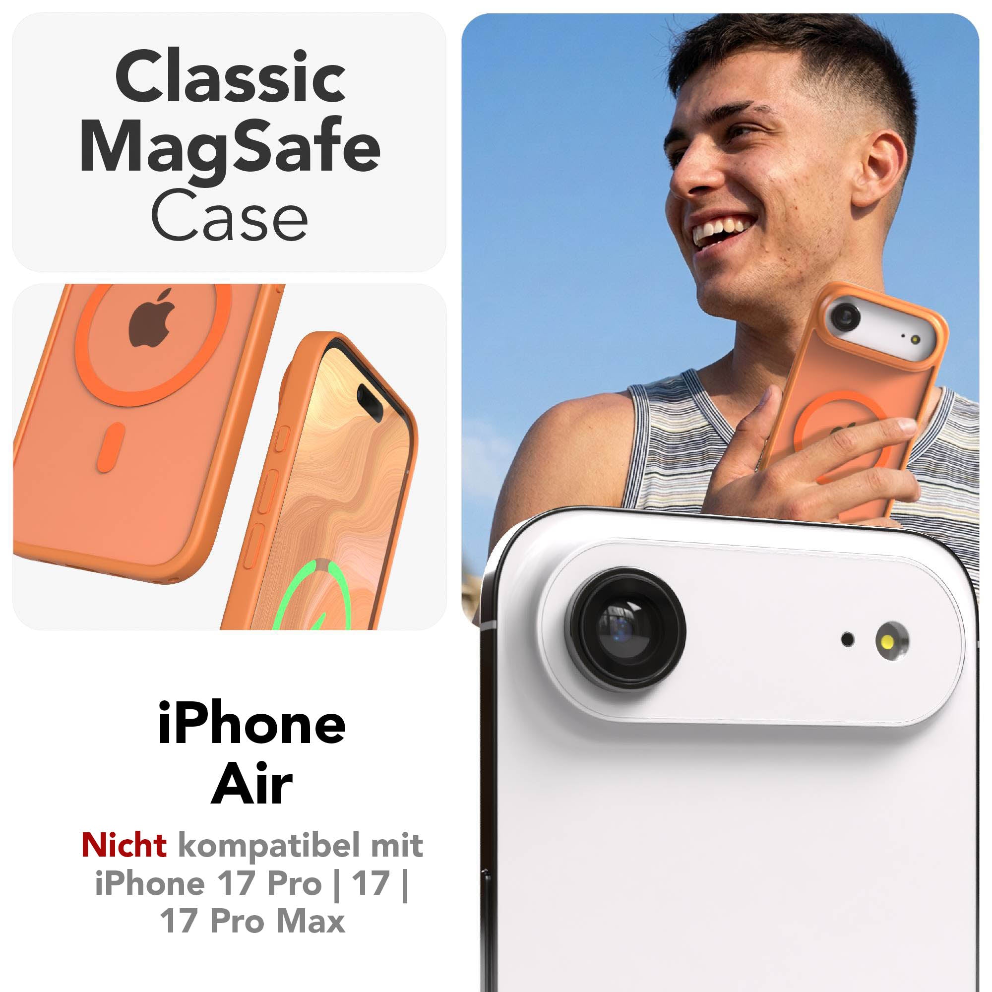 Apple iPhone Air Bumper Hülle mit MagSafe Magnetring EAZY CASE 
