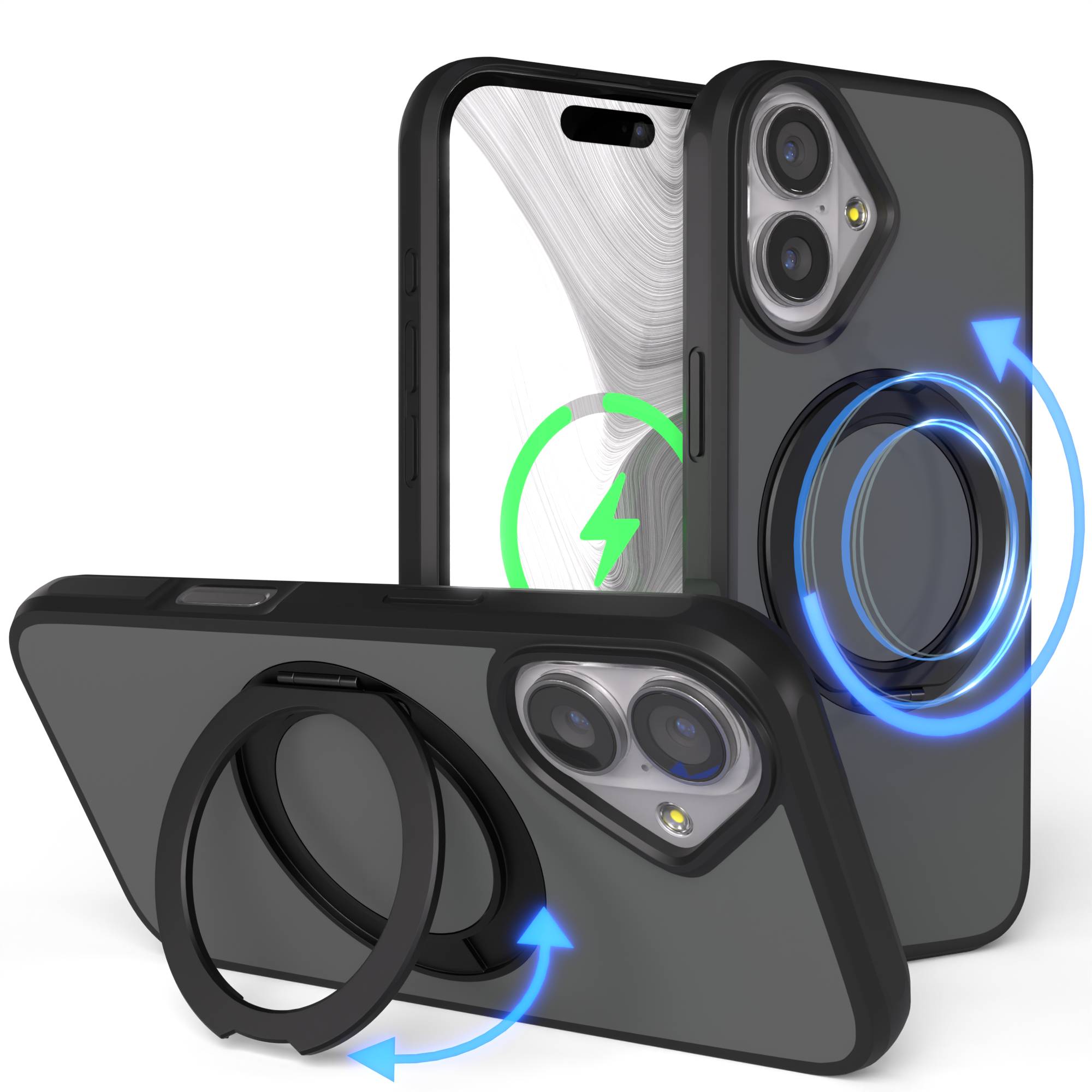 iPhone 17 Outdoor Hülle + drehbarer Ring mit MagSafe