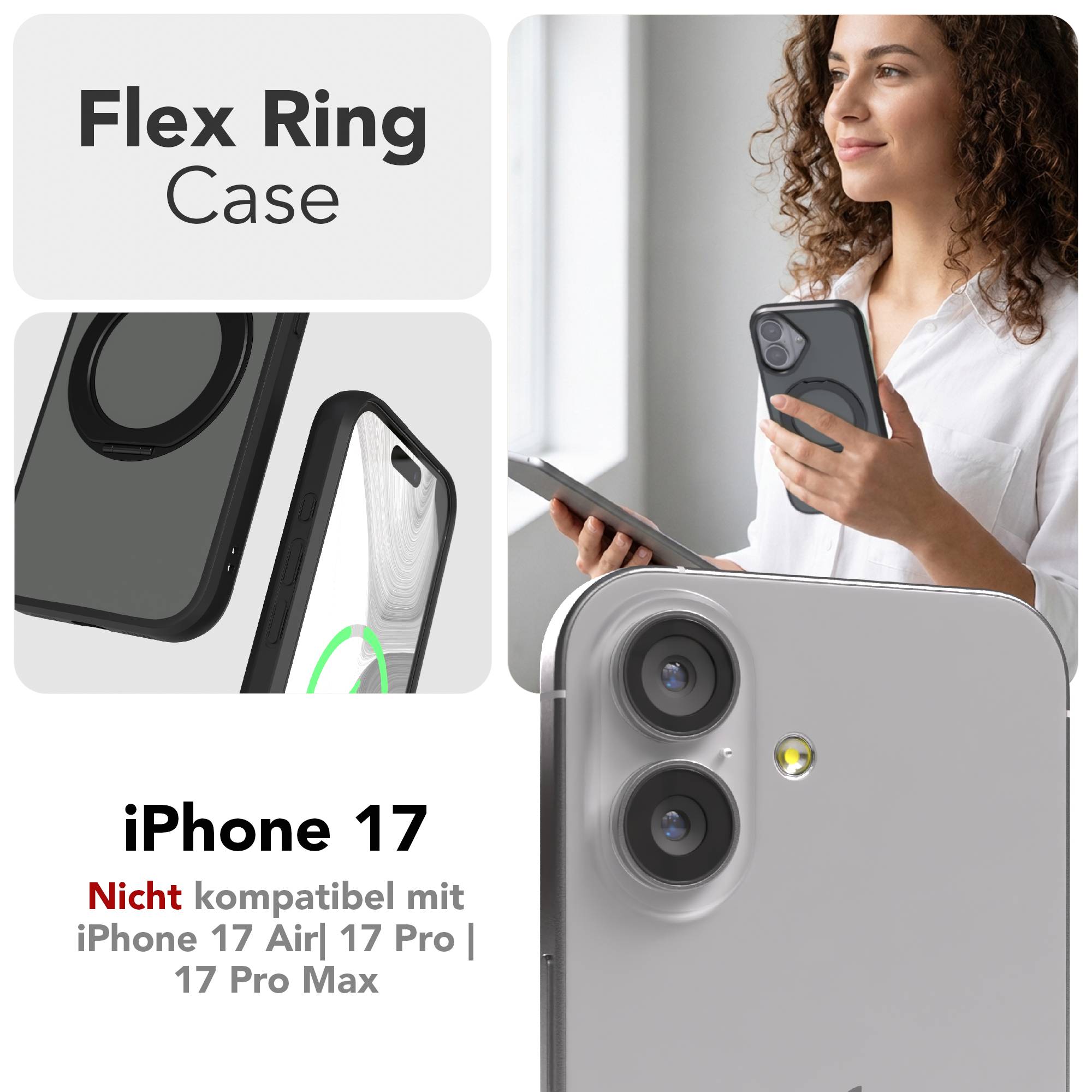 iPhone 17 Outdoor Hülle + drehbarer Ring mit MagSafe