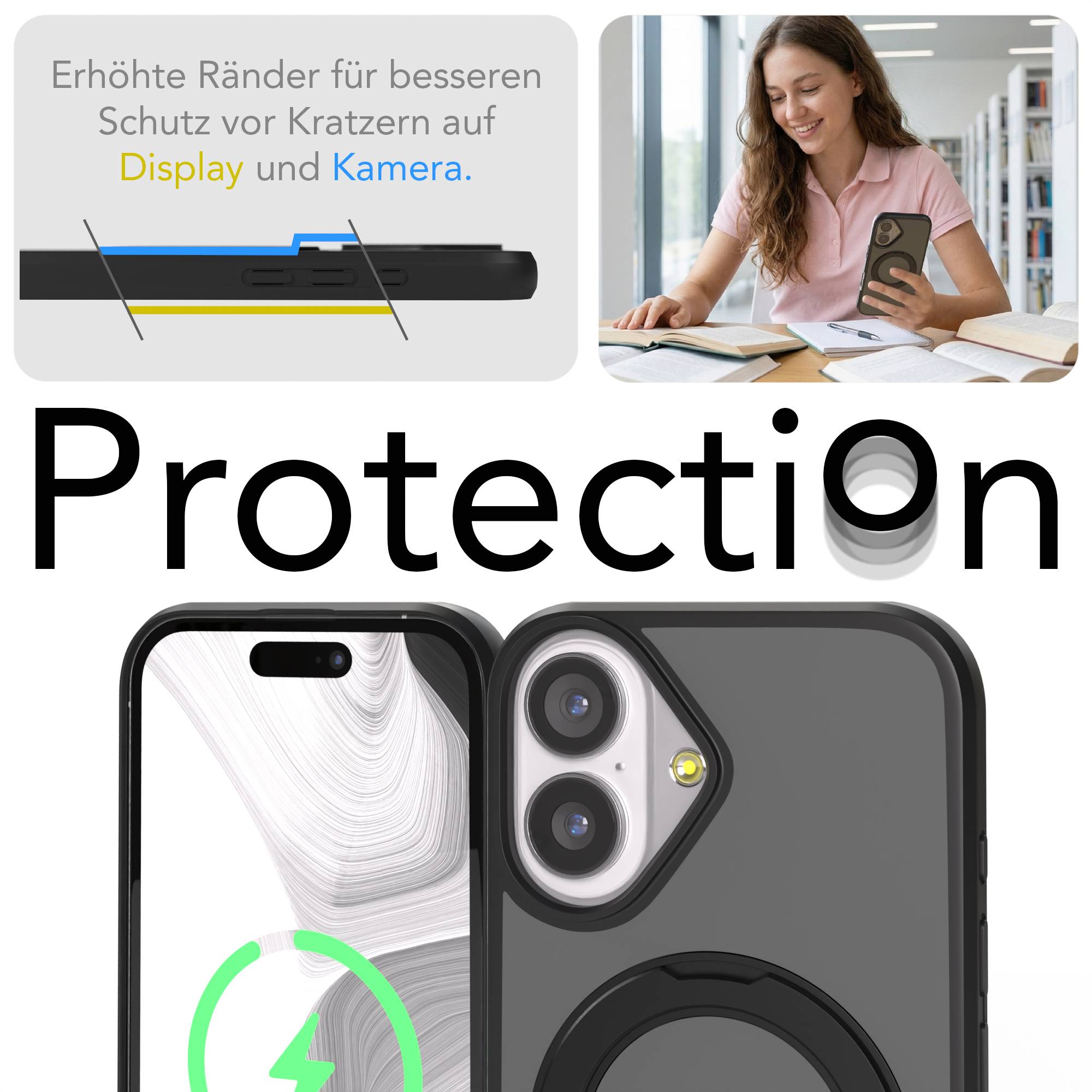 iPhone 17 Outdoor Hülle + drehbarer Ring mit MagSafe