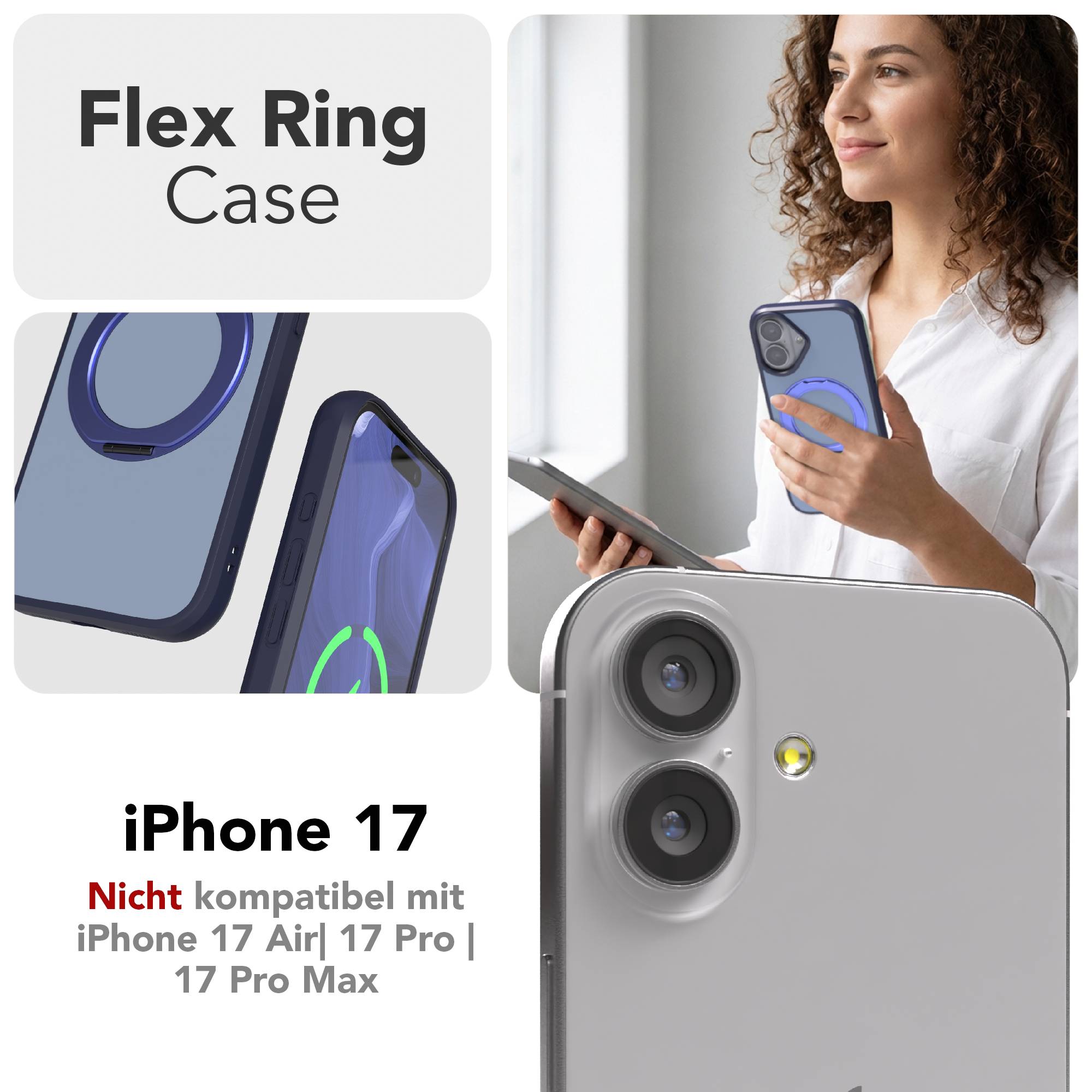 iPhone 17 Outdoor Hülle + drehbarer Ring mit MagSafe