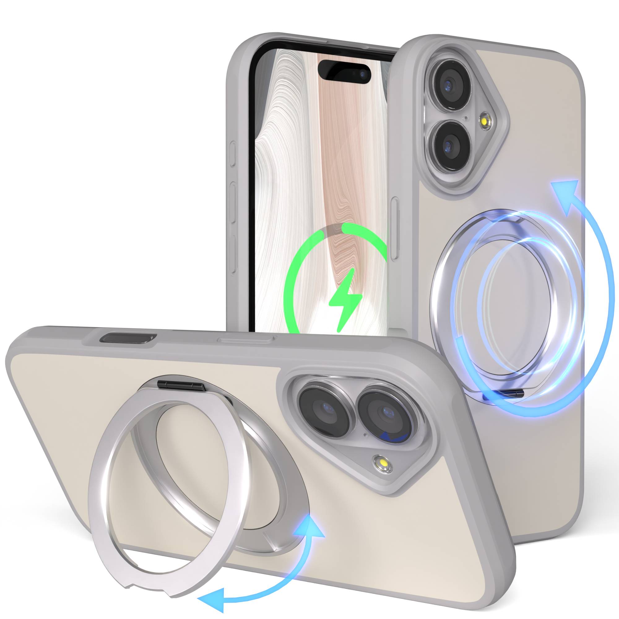 iPhone 17 Outdoor Hülle + drehbarer Ring mit MagSafe