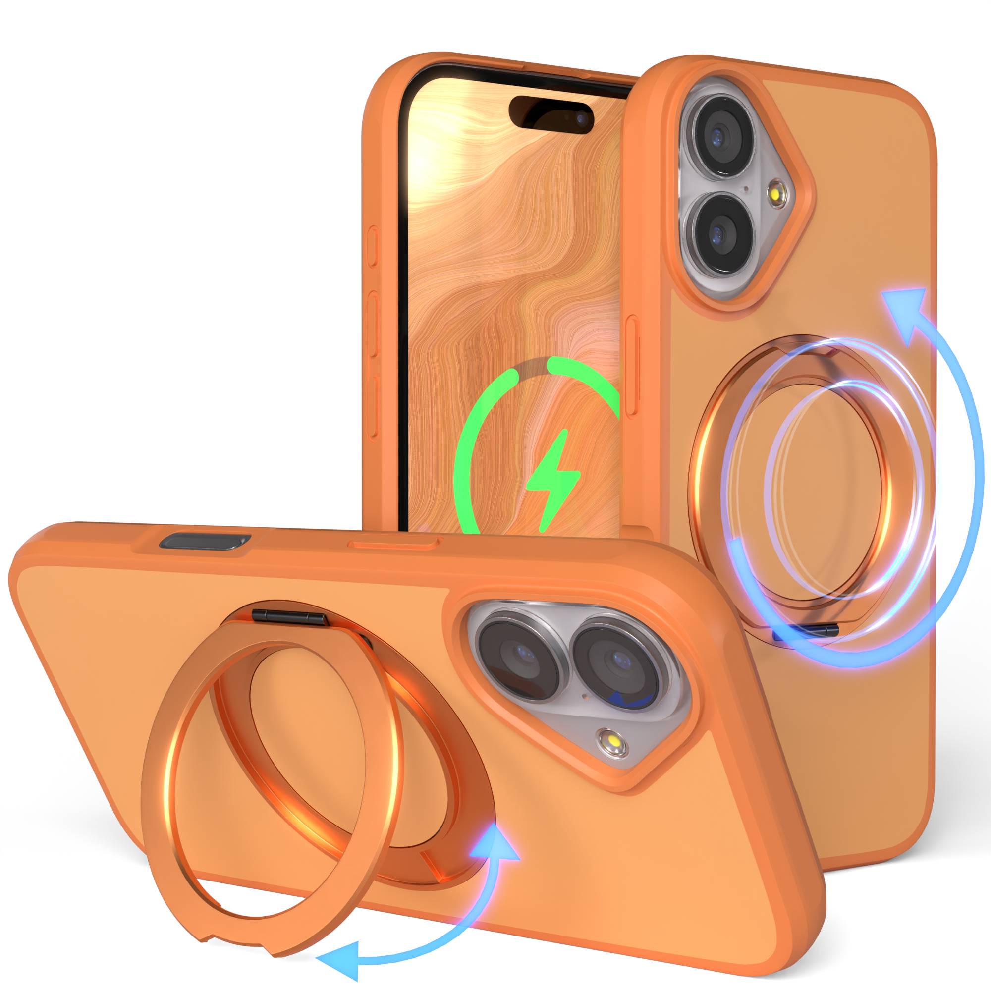 iPhone 17 Outdoor Hülle + drehbarer Ring mit MagSafe