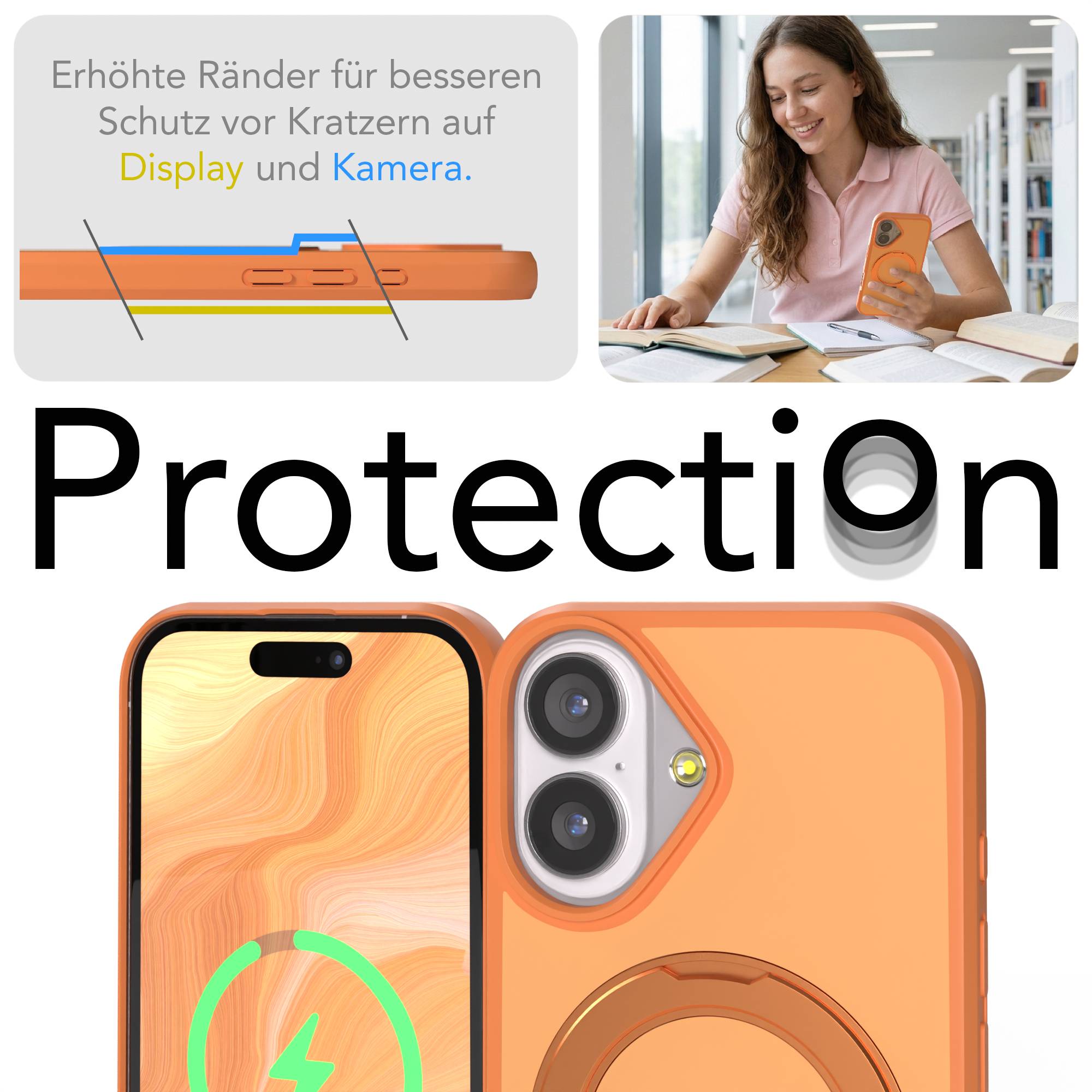 iPhone 17 Outdoor Hülle + drehbarer Ring mit MagSafe