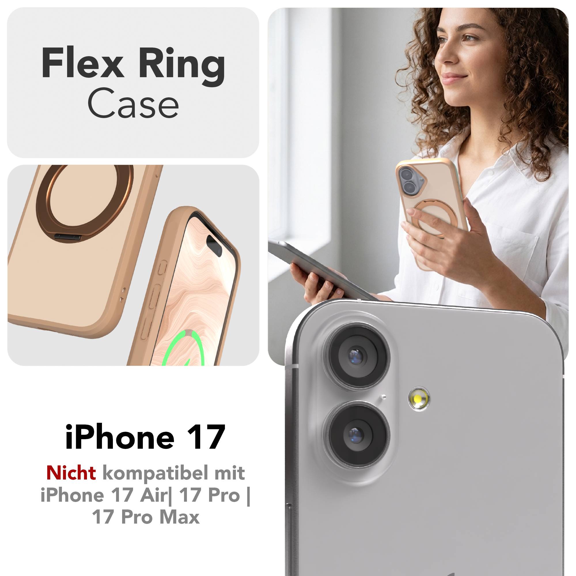 iPhone 17 Outdoor Hülle + drehbarer Ring mit MagSafe