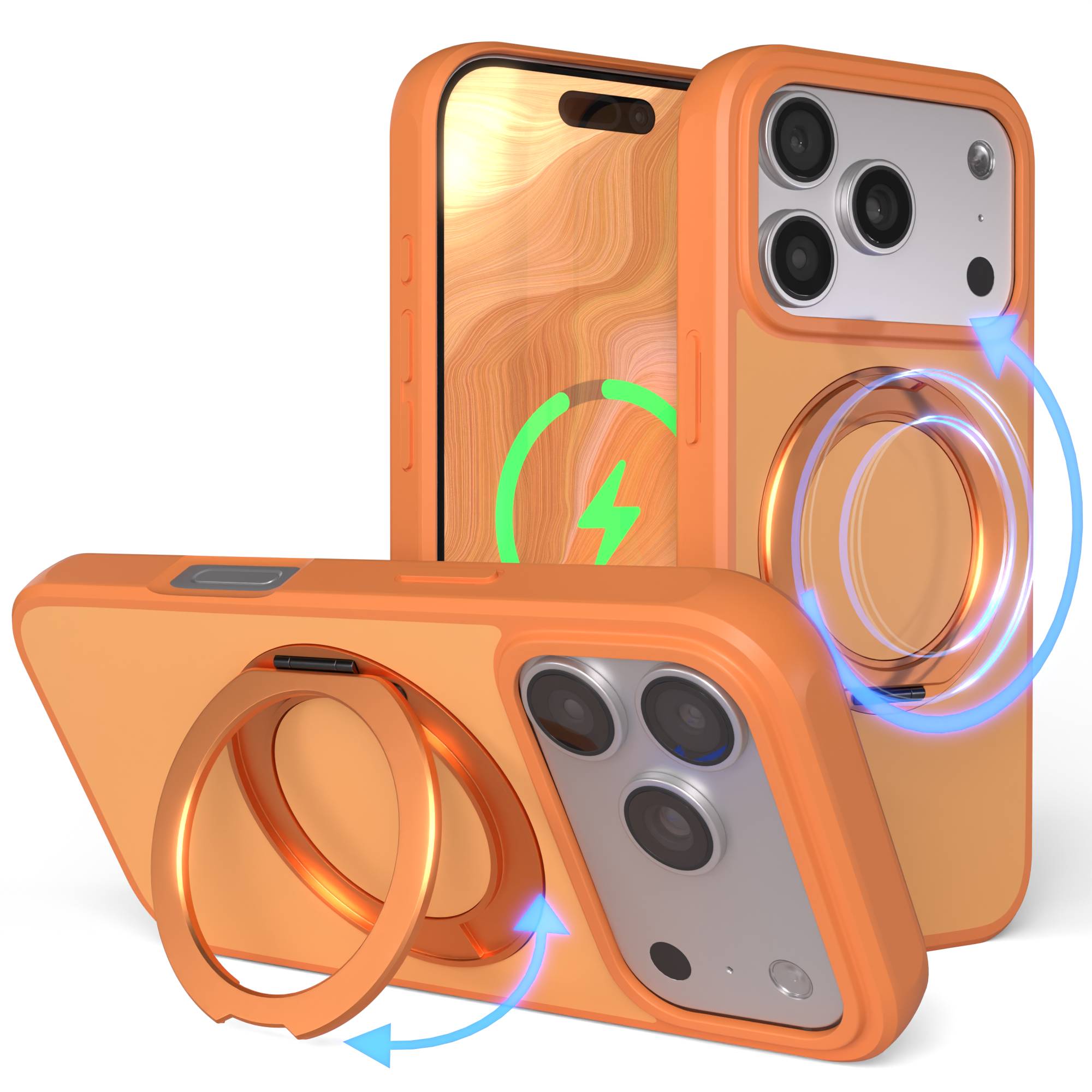 iPhone 17 Pro Outdoor Hülle + drehbarer Ring mit MagSafe