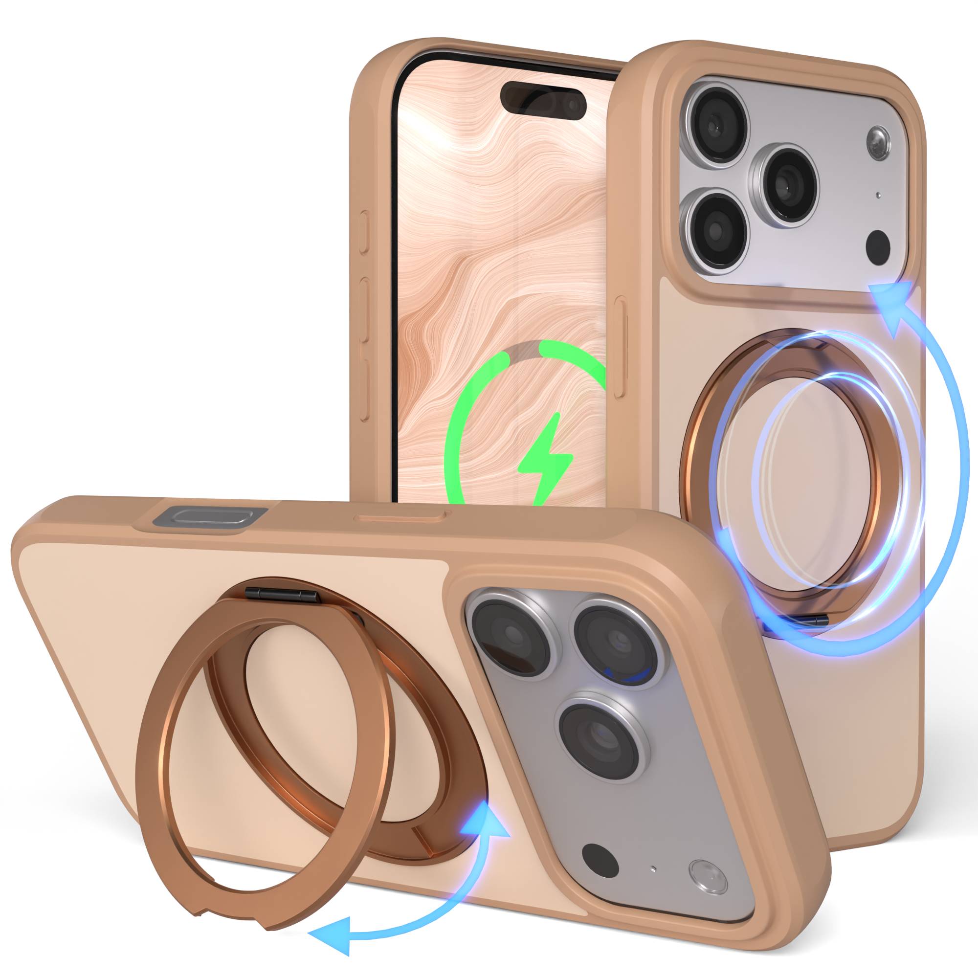 iPhone 17 Pro Outdoor Hülle + drehbarer Ring mit MagSafe