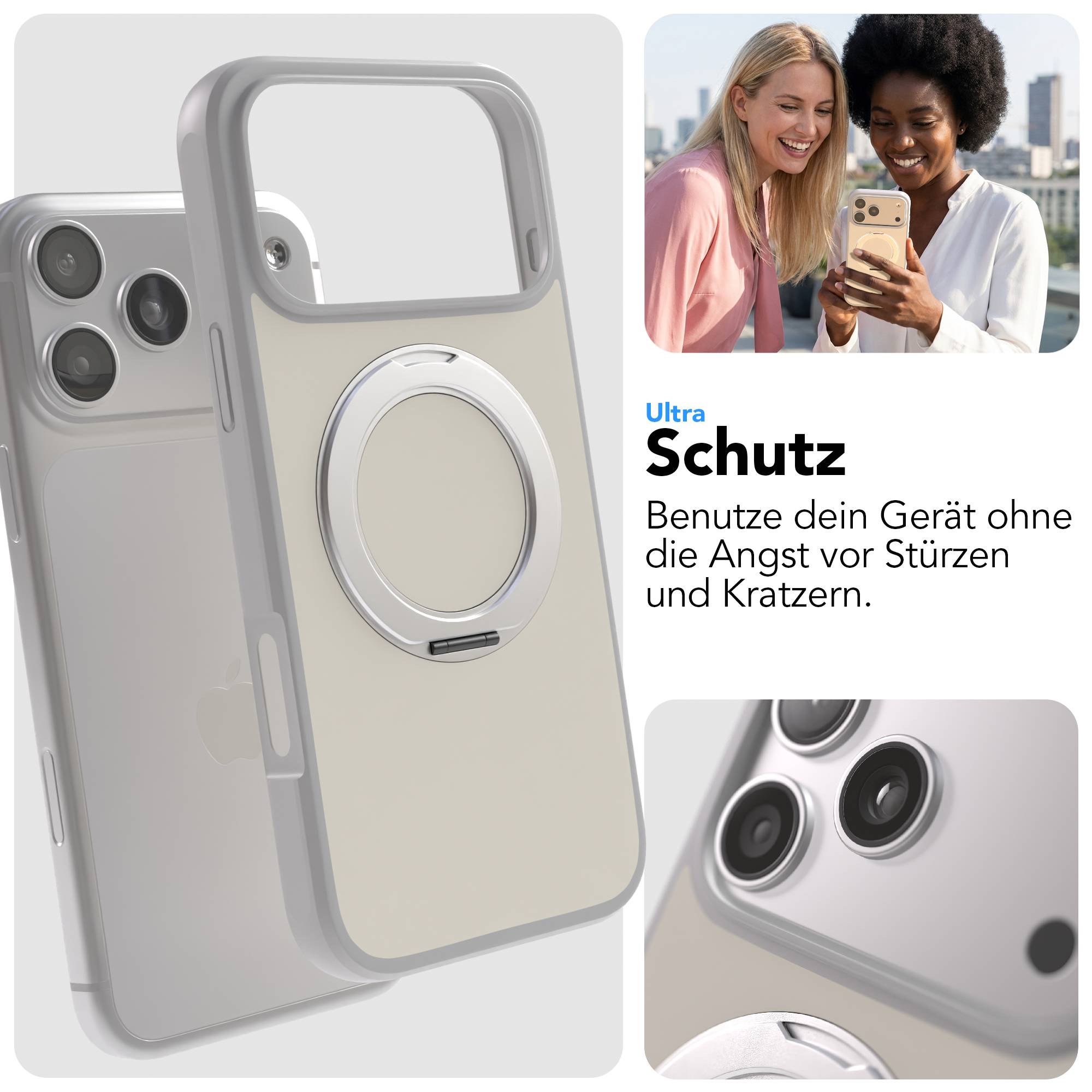 iPhone 17 Pro Max Outdoor Hülle + drehbarer Ring mit MagSafe