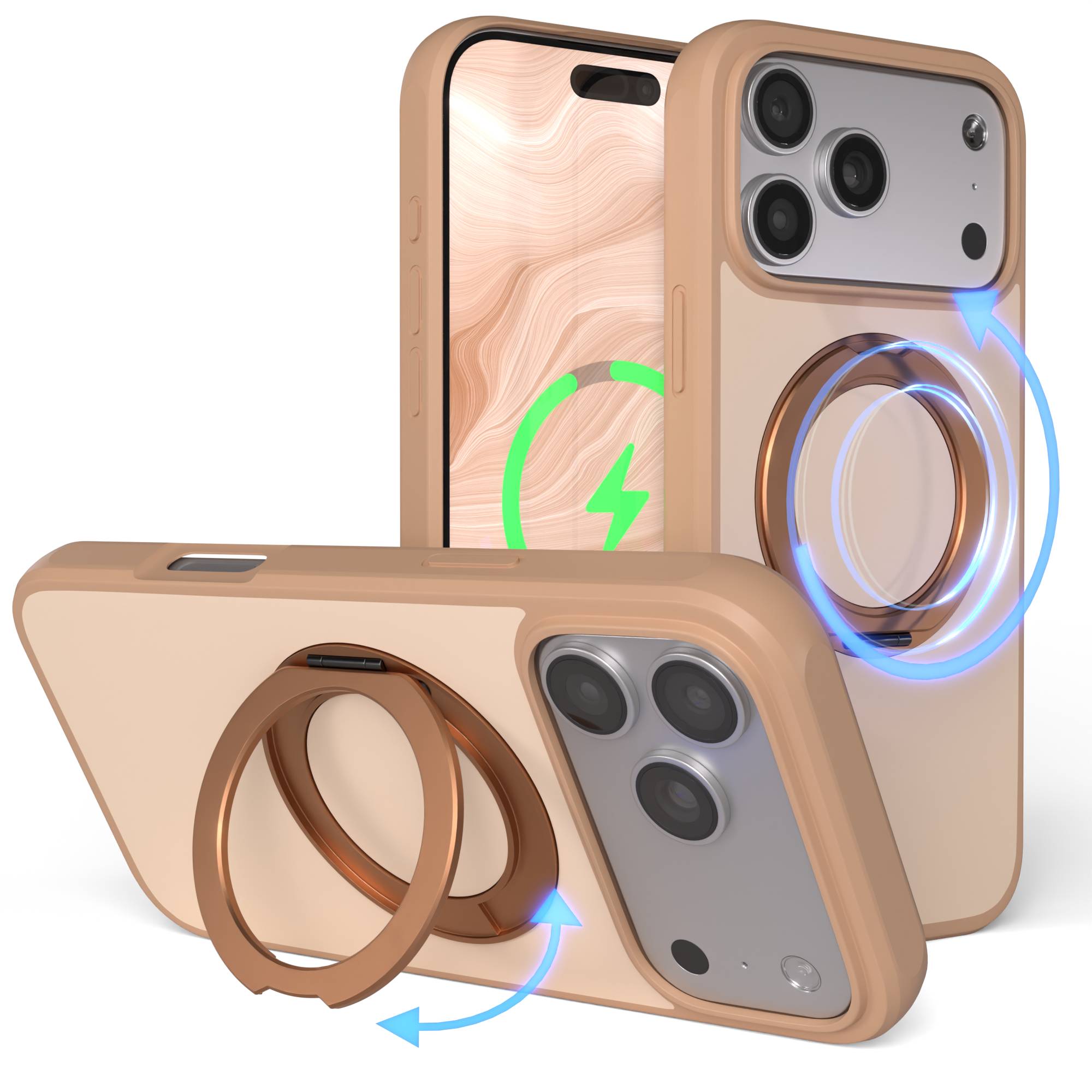 iPhone 17 Pro Max Outdoor Hülle + drehbarer Ring mit MagSafe