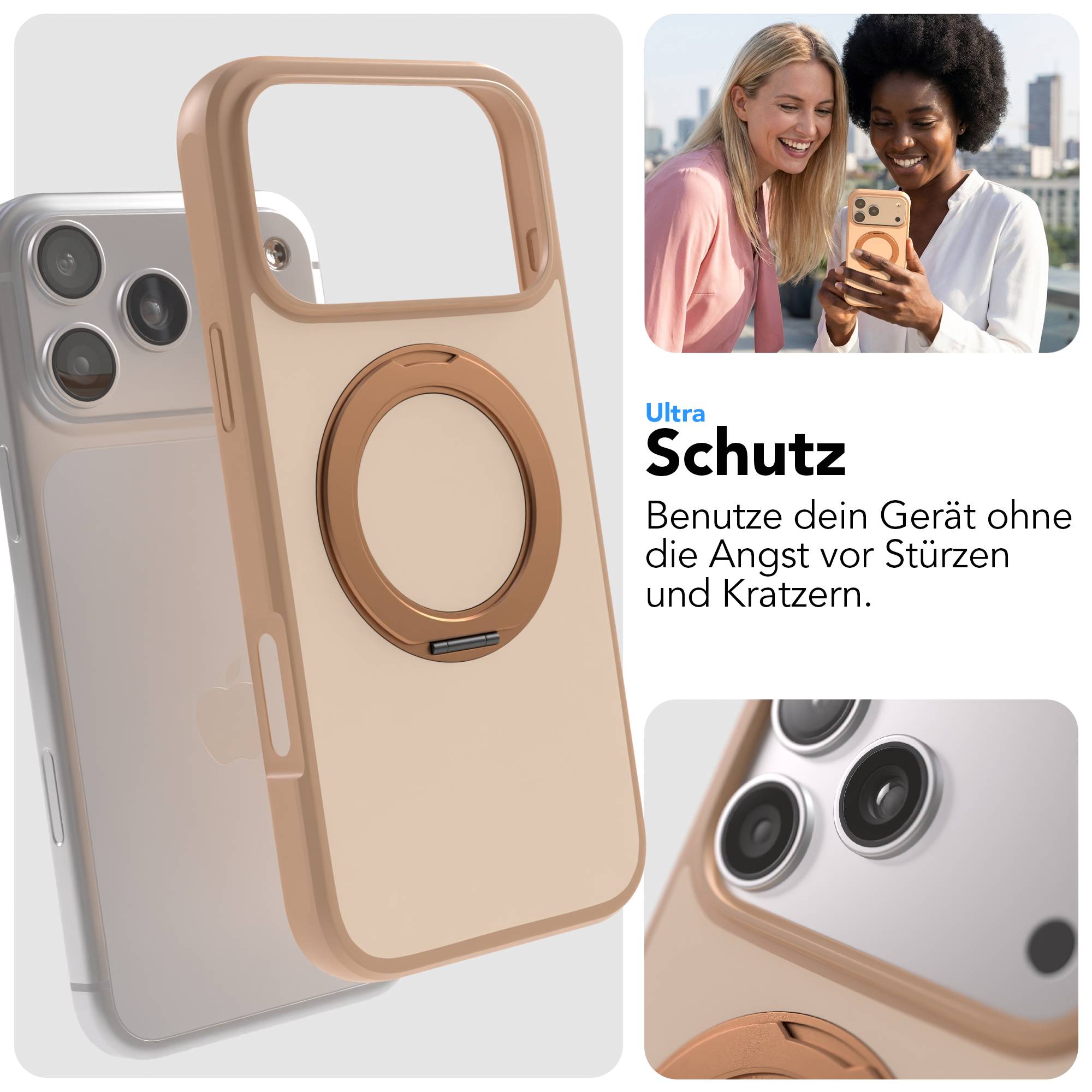 iPhone 17 Pro Max Outdoor Hülle + drehbarer Ring mit MagSafe