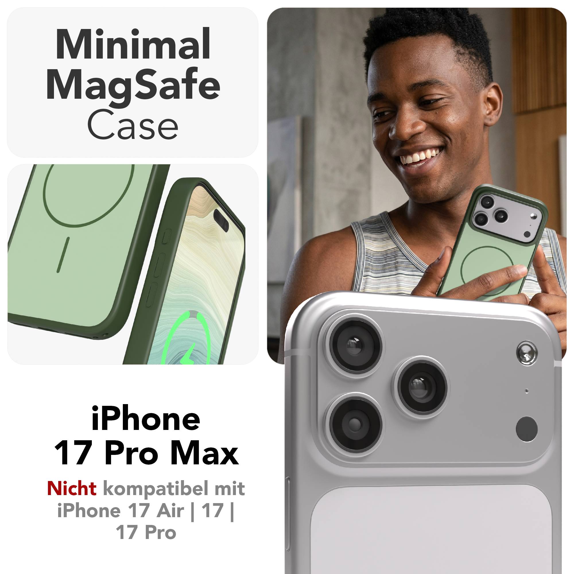 iPhone 17 Pro Max Outdoor Hülle mit minimal MagSafe