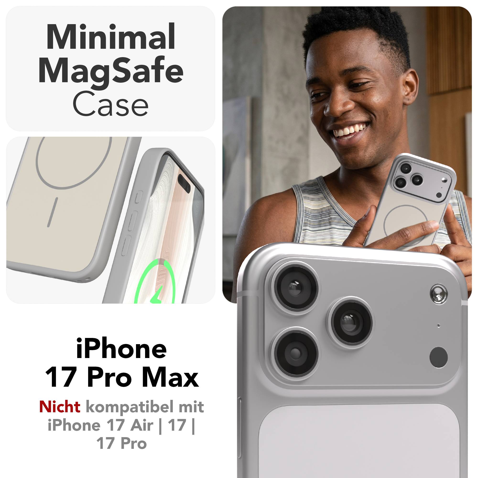 iPhone 17 Pro Max Outdoor Hülle mit minimal MagSafe