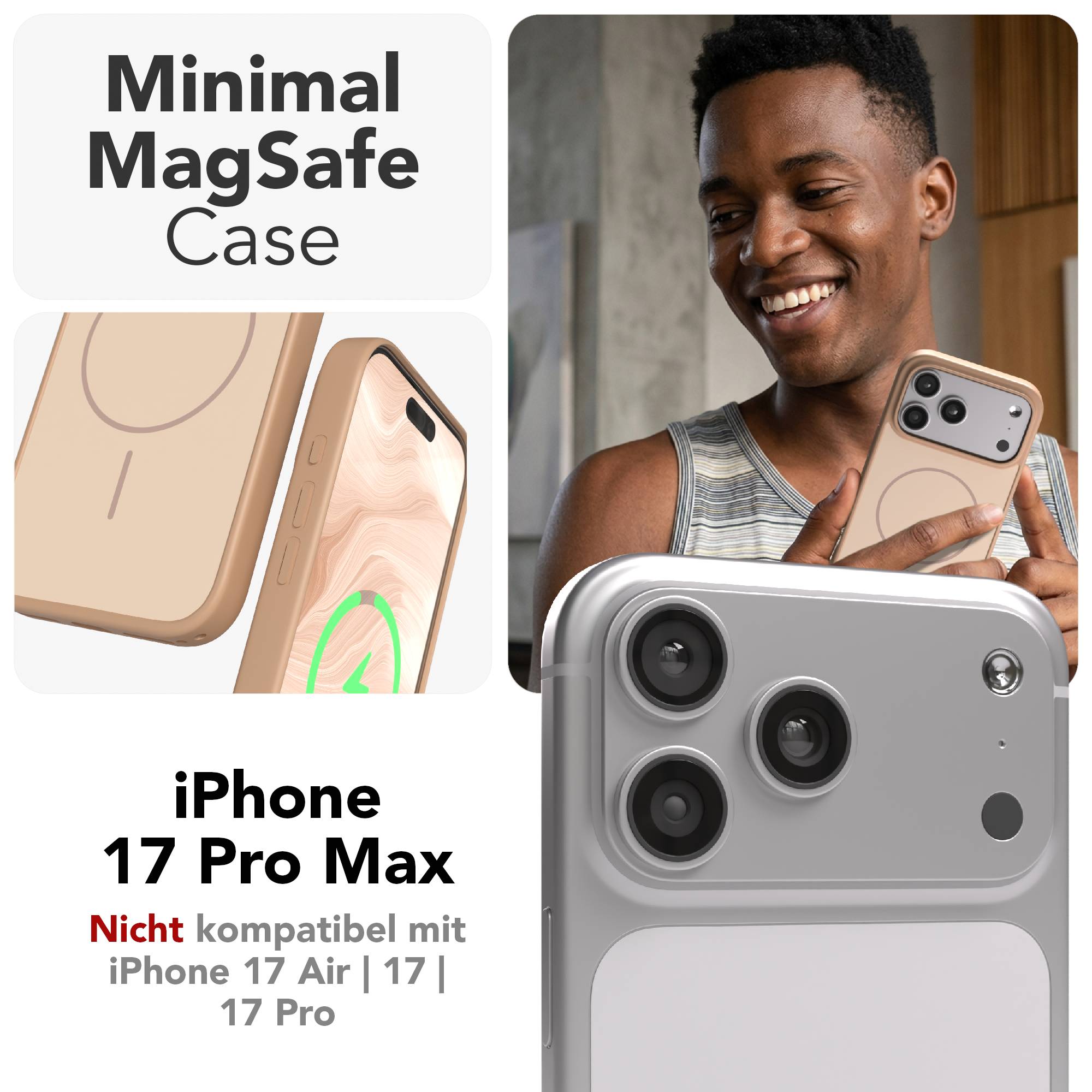 iPhone 17 Pro Max Outdoor Hülle mit minimal MagSafe