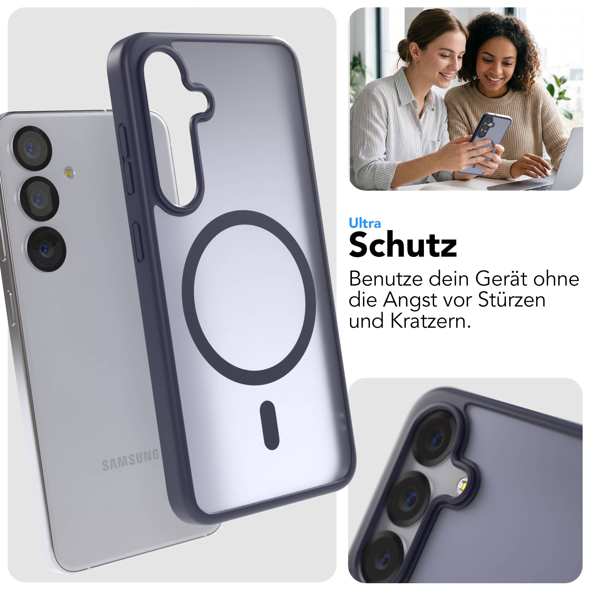 Samsung Galaxy S25 Bumper Hülle mit MagSafe Magnetring EAZY CASE 