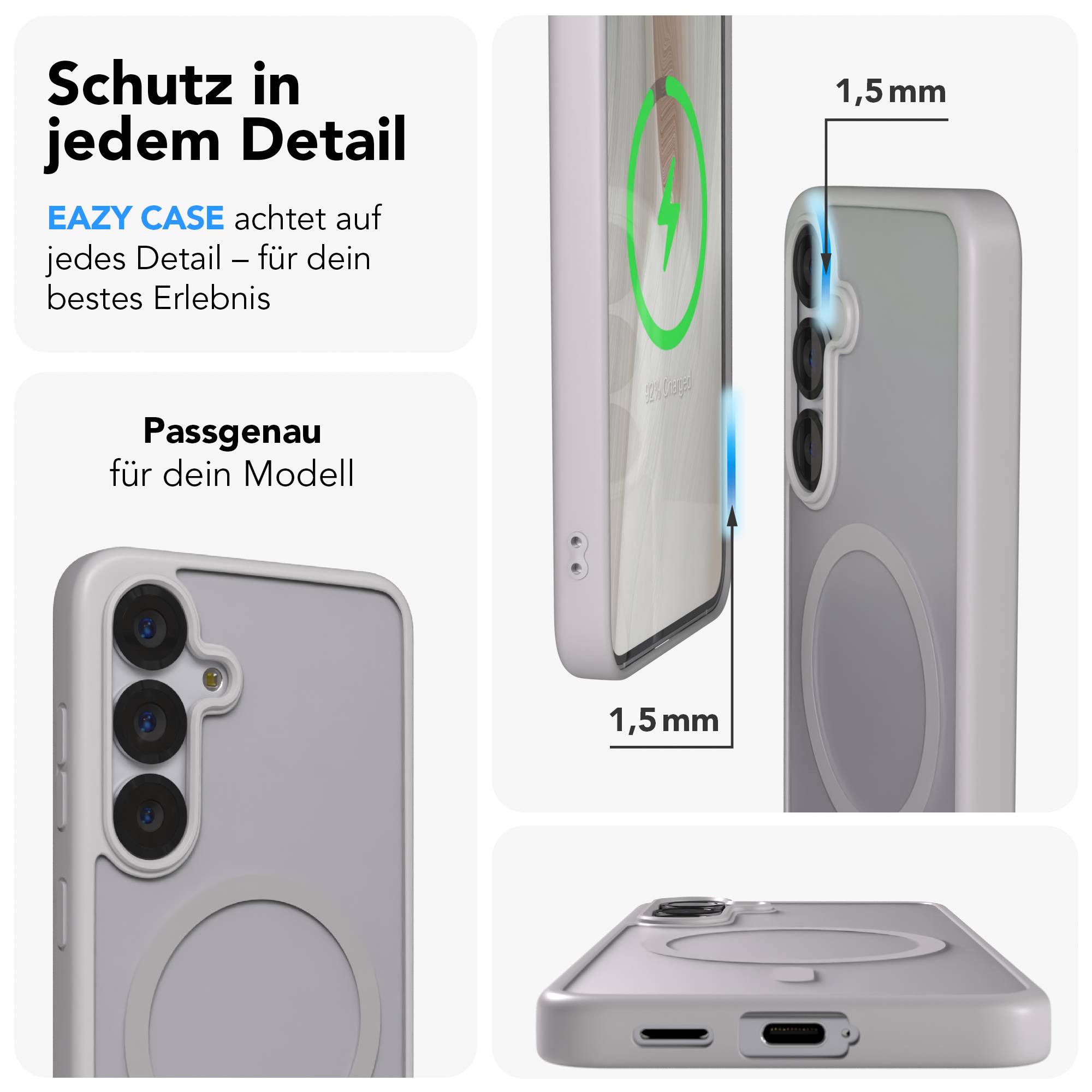Samsung Galaxy S25 Bumper Hülle mit MagSafe Magnetring EAZY CASE 