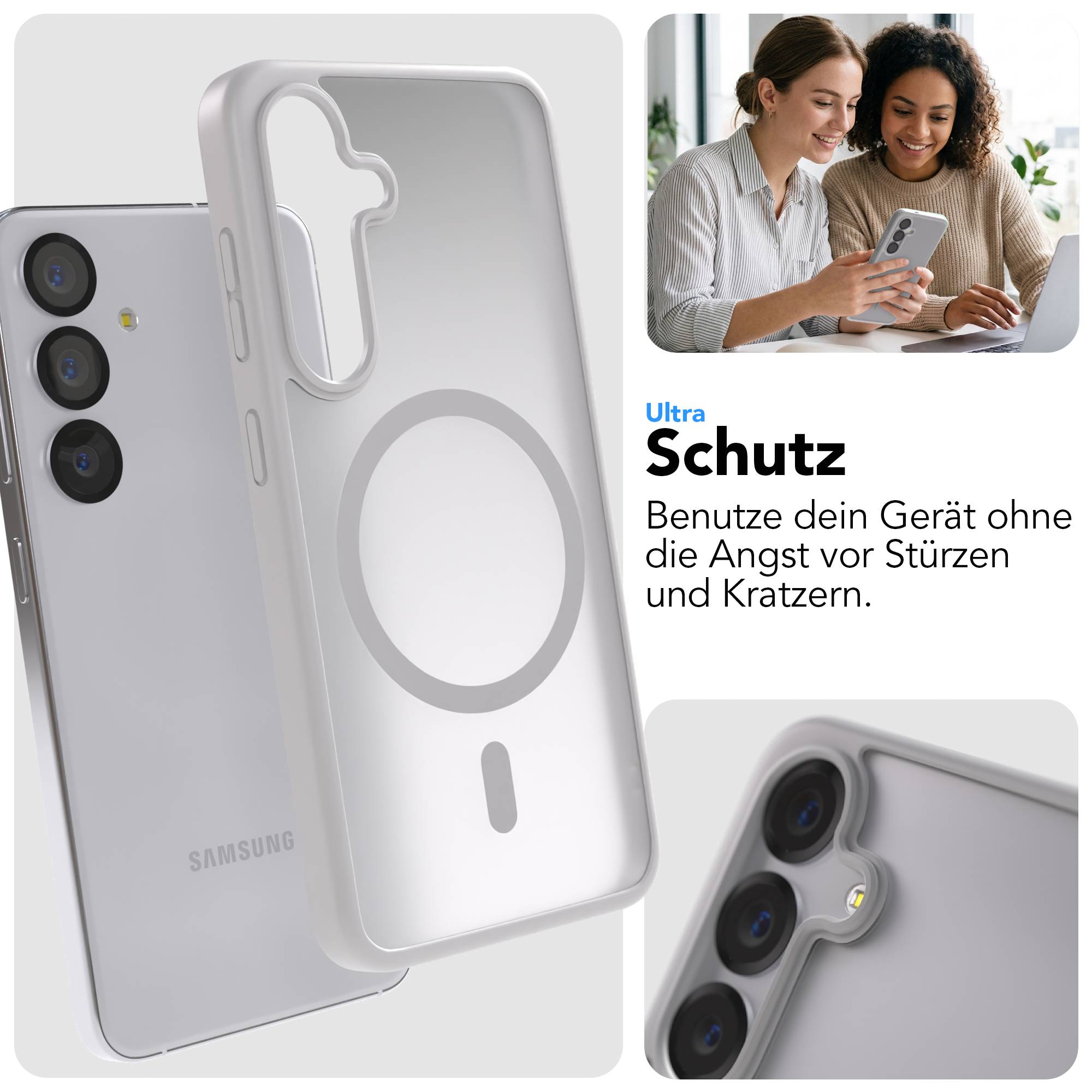 Samsung Galaxy S25 Bumper Hülle mit MagSafe Magnetring EAZY CASE 