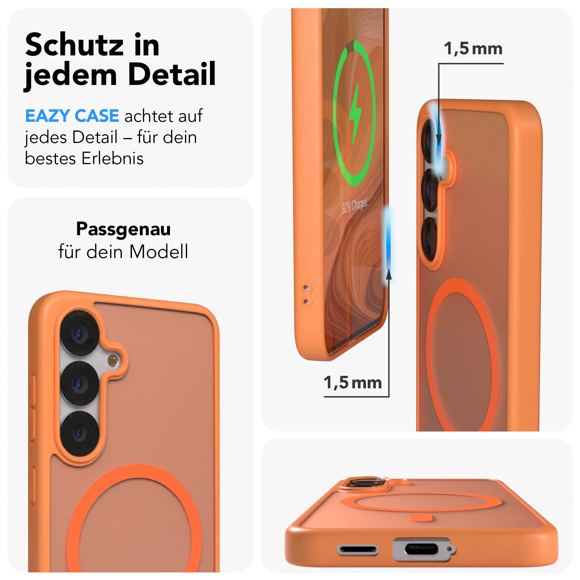 Samsung Galaxy S25 Bumper Hülle mit MagSafe Magnetring EAZY CASE 