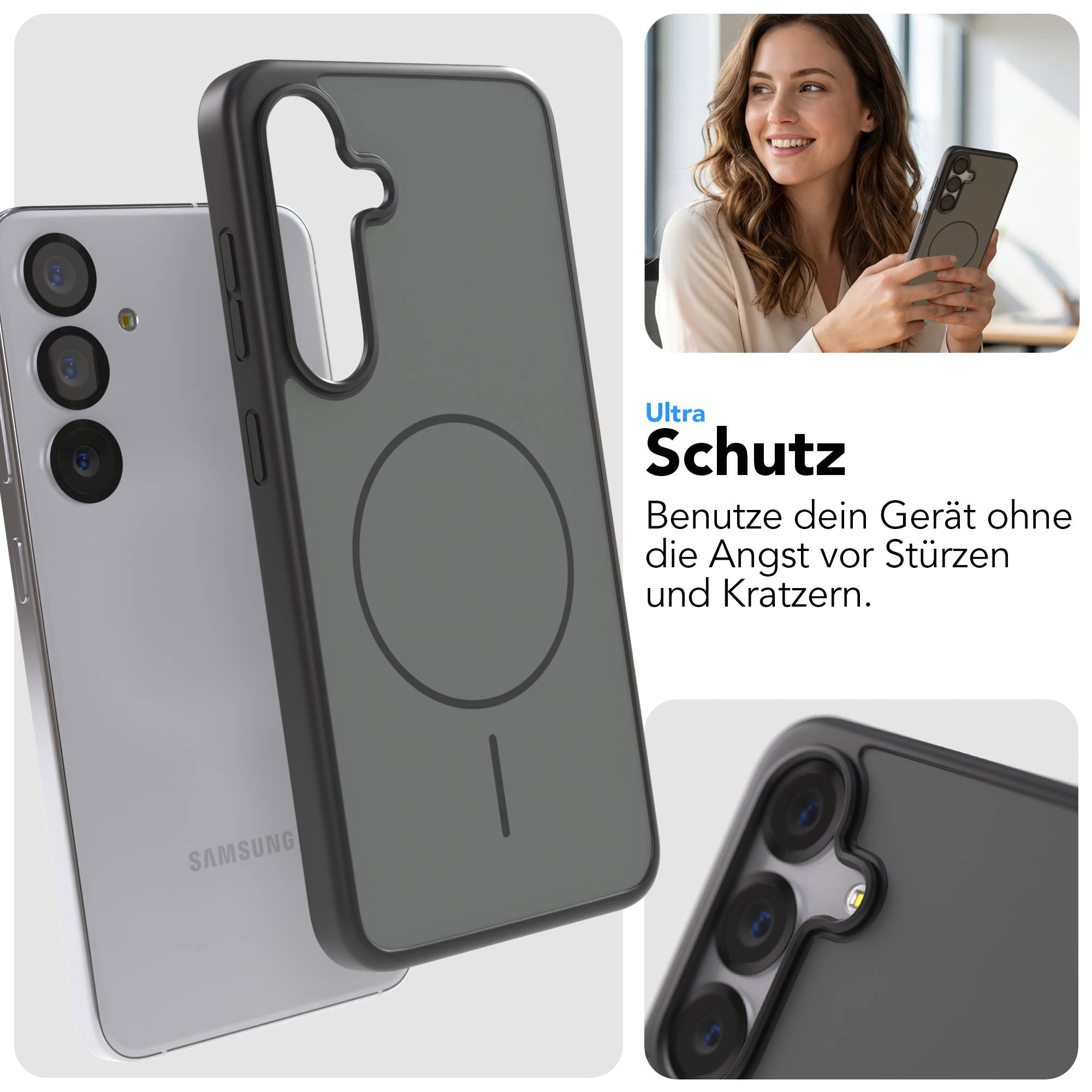 Samsung Galaxy S25 Bumper Hülle mit MagSafe Magnetring 