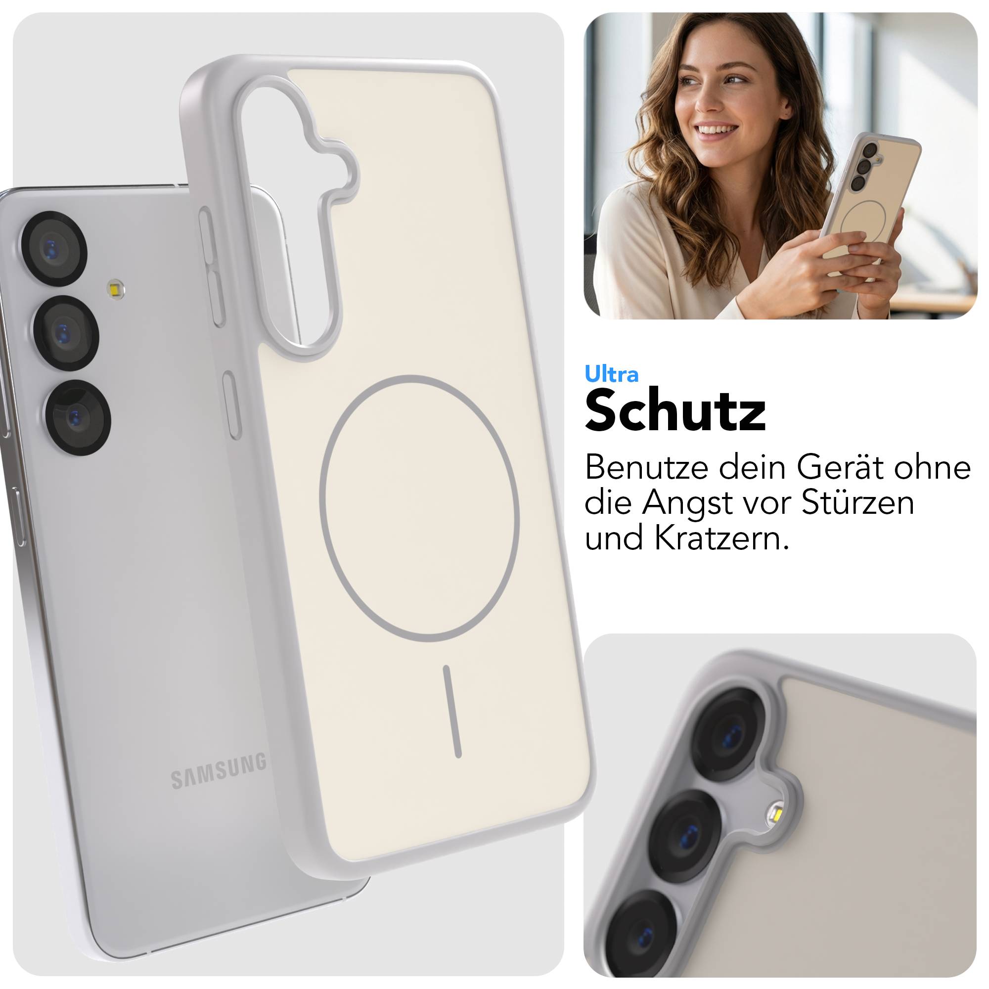 Samsung Galaxy S25 Bumper Hülle mit MagSafe Magnetring 