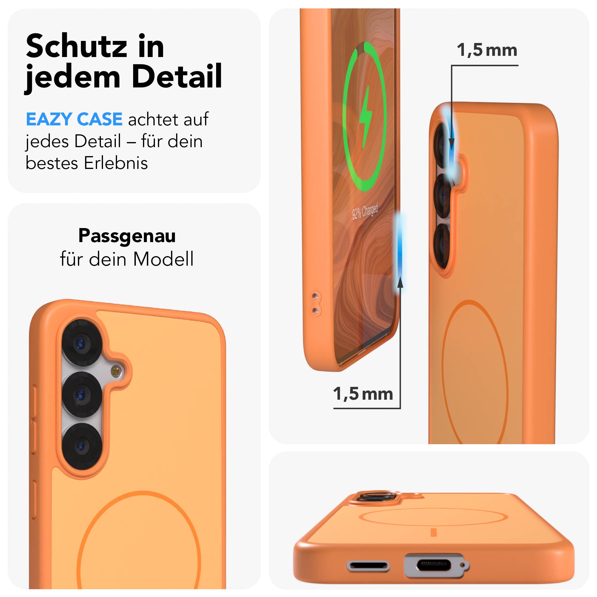 Samsung Galaxy S25 Bumper Hülle mit MagSafe Magnetring 