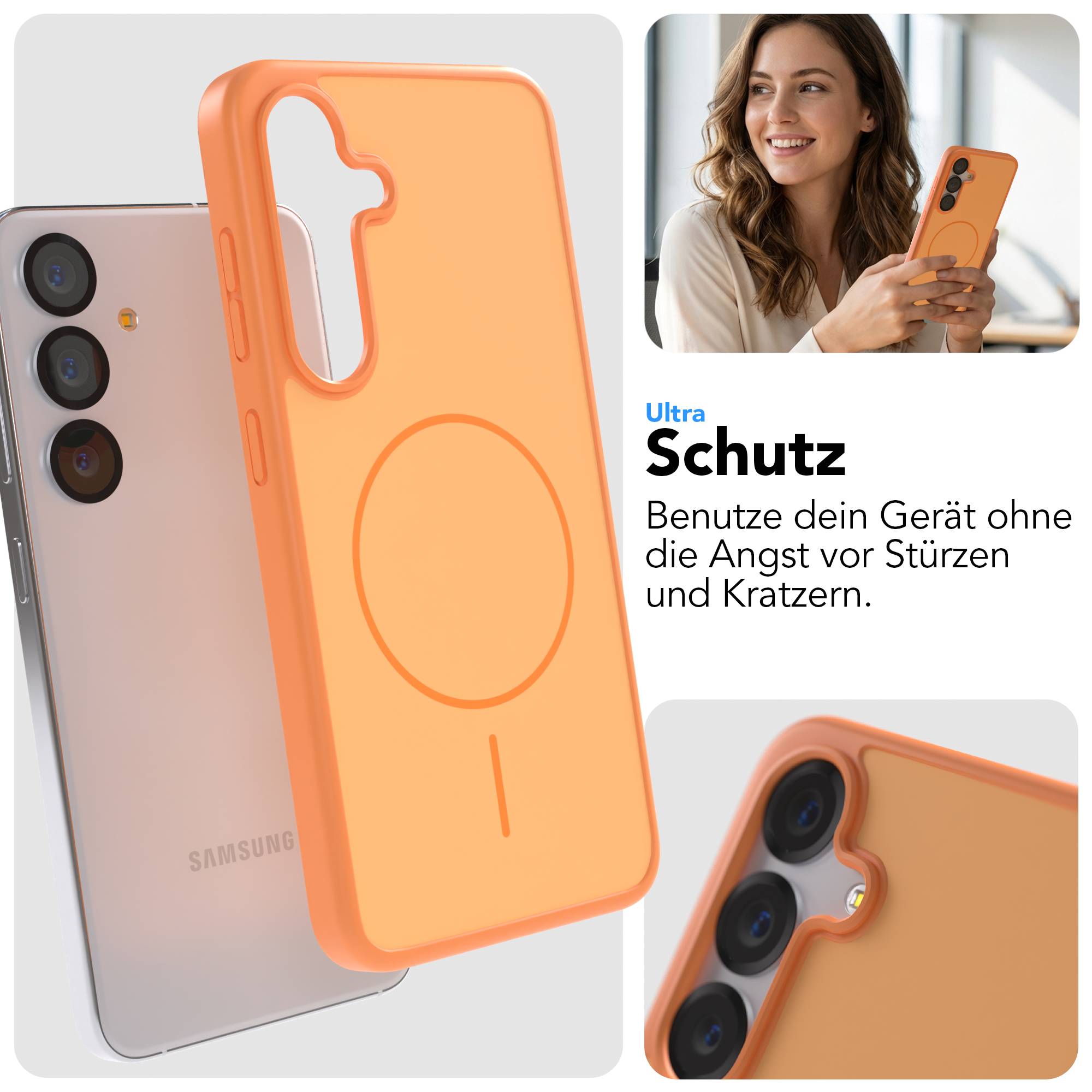 Samsung Galaxy S25 Bumper Hülle mit MagSafe Magnetring 