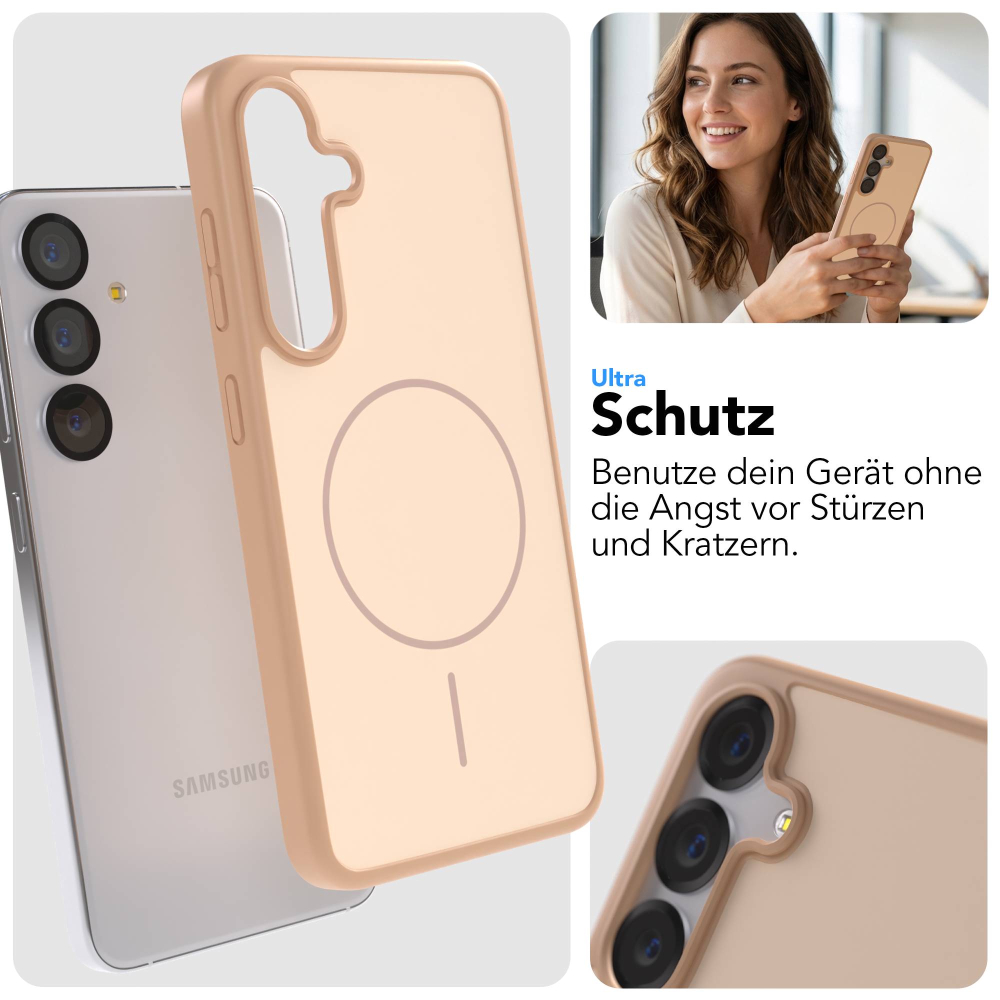 Samsung Galaxy S25 Bumper Hülle mit MagSafe Magnetring 