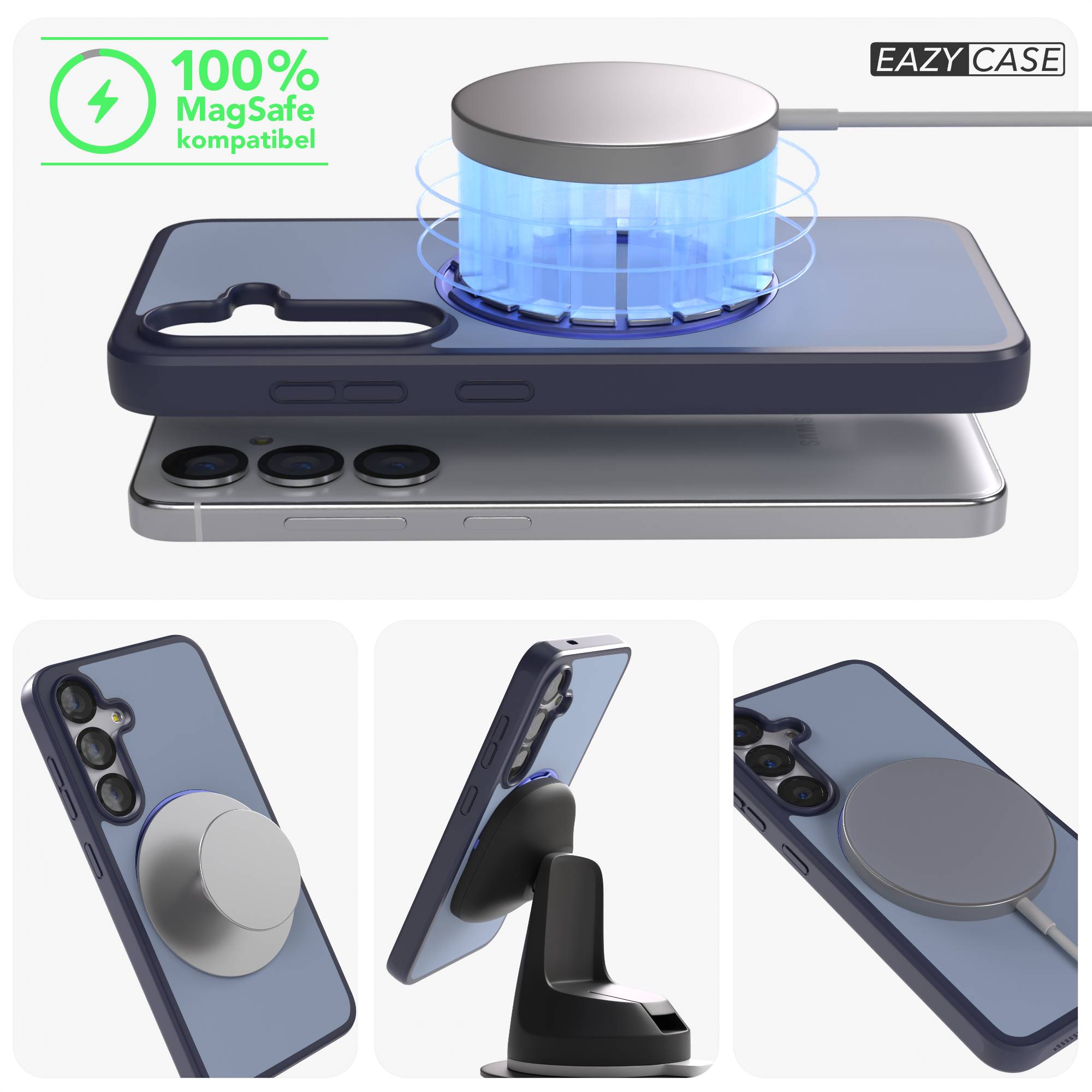 Samsung Galaxy S25 Bumper Hülle mit drehbarem Ring und MagSafe Funktion 