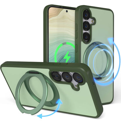 Samsung Galaxy S25 Bumper Hülle mit drehbarem Ring und MagSafe Funktion 