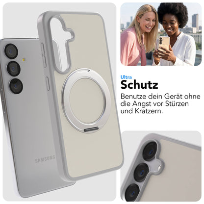 Samsung Galaxy S25 Bumper Hülle mit drehbarem Ring und MagSafe Funktion 