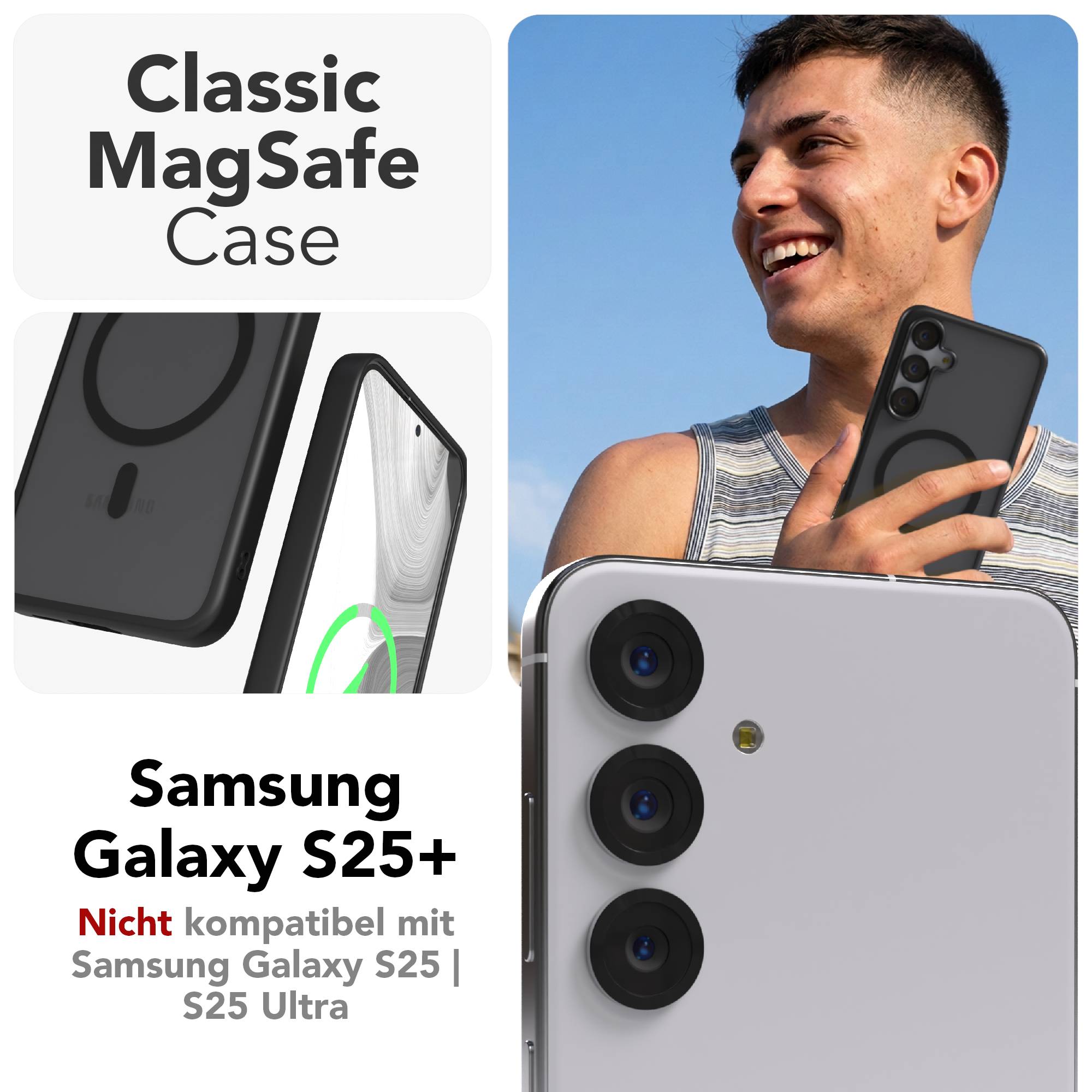 Samsung Galaxy S25 Plus Bumper Hülle mit MagSafe von EAZY CASE 