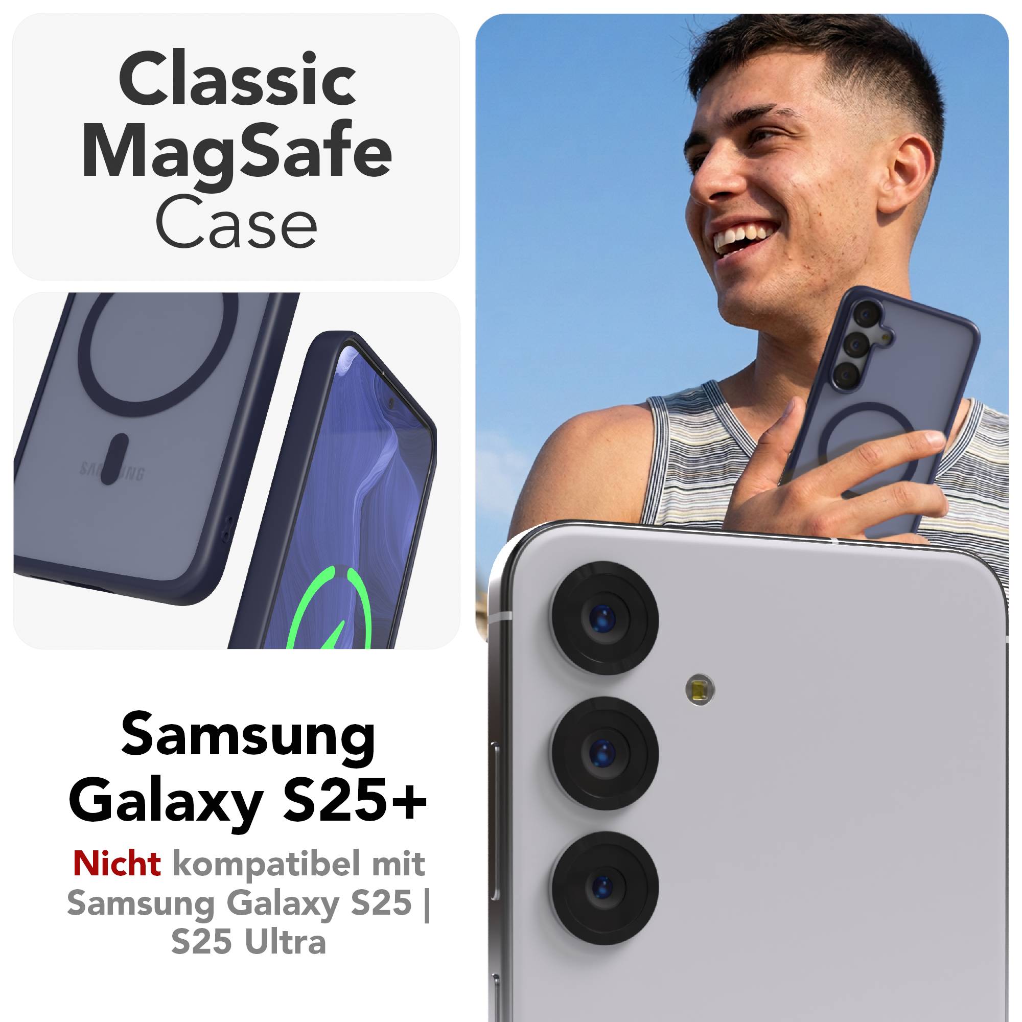 Samsung Galaxy S25 Plus Bumper Hülle mit MagSafe von EAZY CASE 