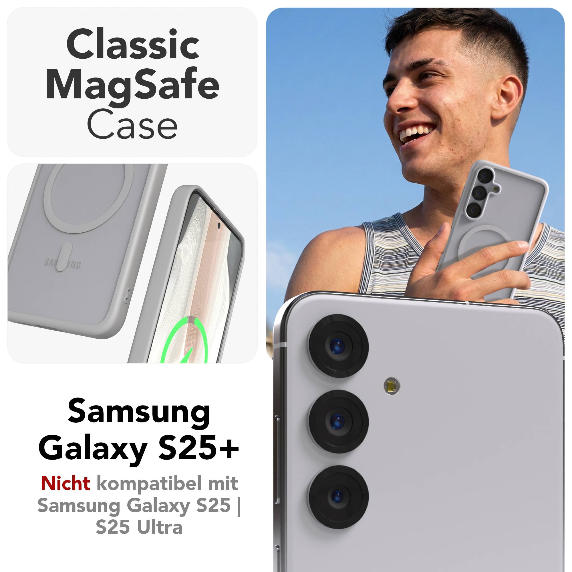 Samsung Galaxy S25 Plus Bumper Hülle mit MagSafe von EAZY CASE 