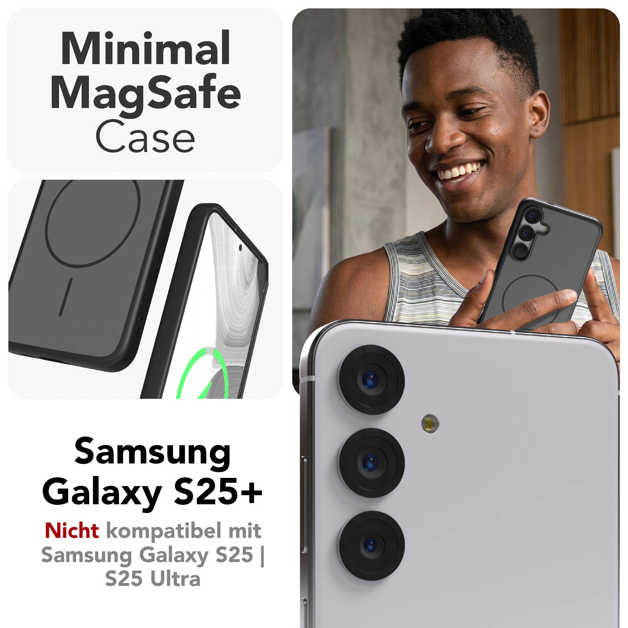 Samsung Galaxy S25 Plus Outdoor Bumper Hülle mit MagSafe Magnetring 