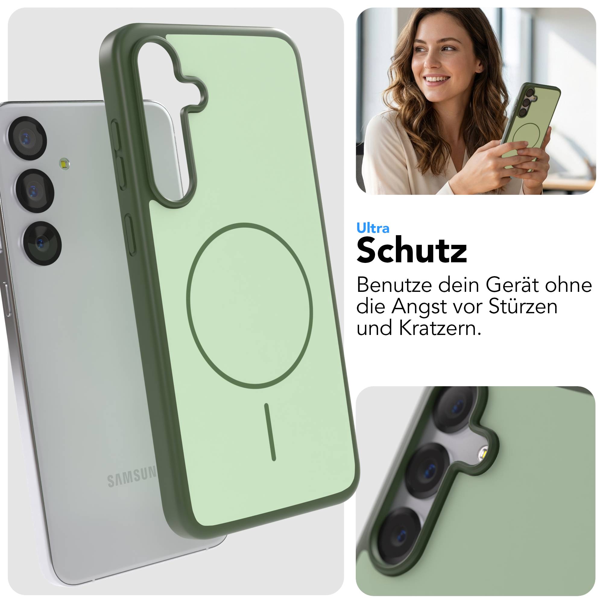 Samsung Galaxy S25 Plus Outdoor Bumper Hülle mit MagSafe Magnetring 